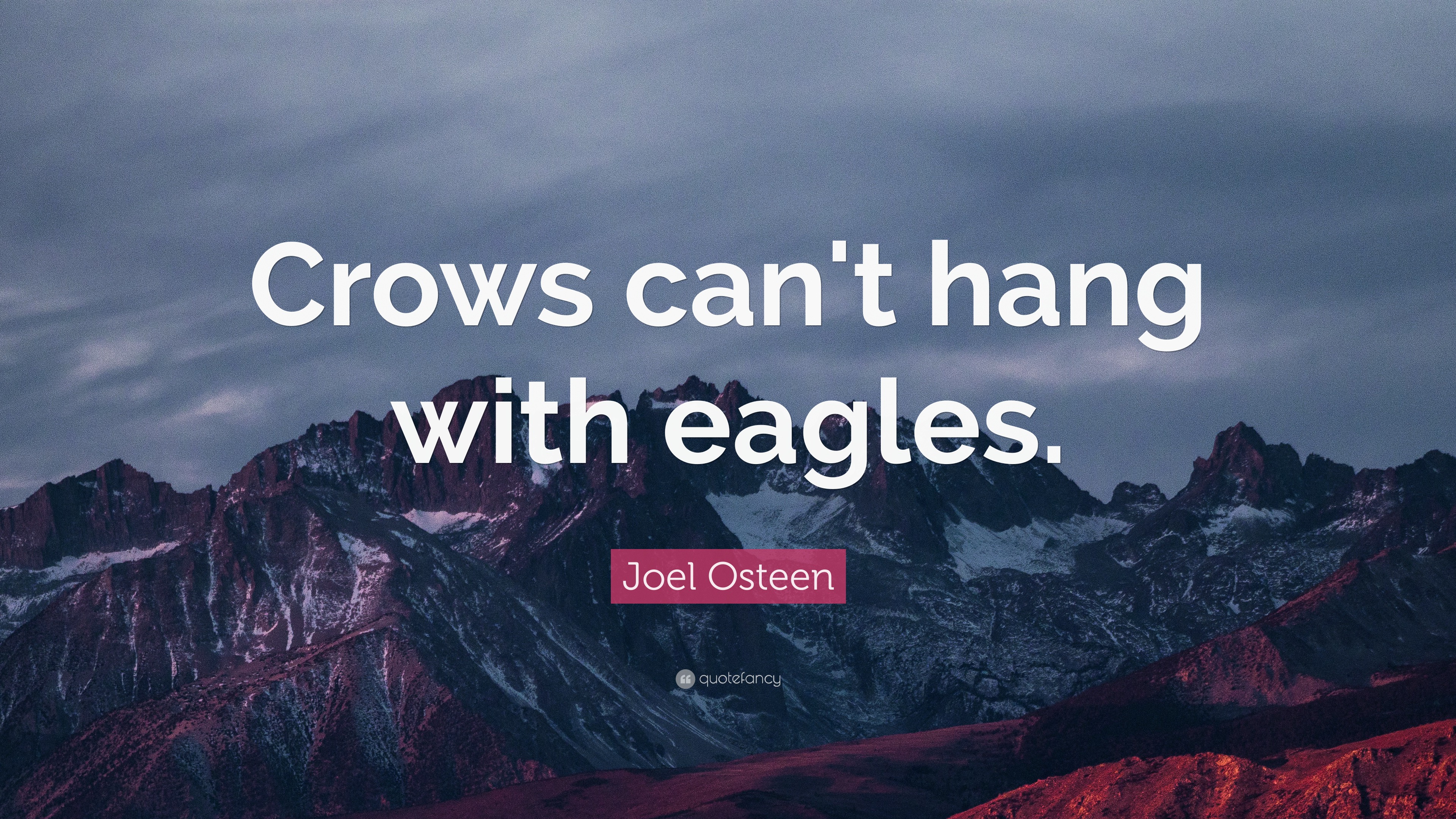 Joel Osteen Quote: “Crows can't hang with eagles.” (11 wallpapers