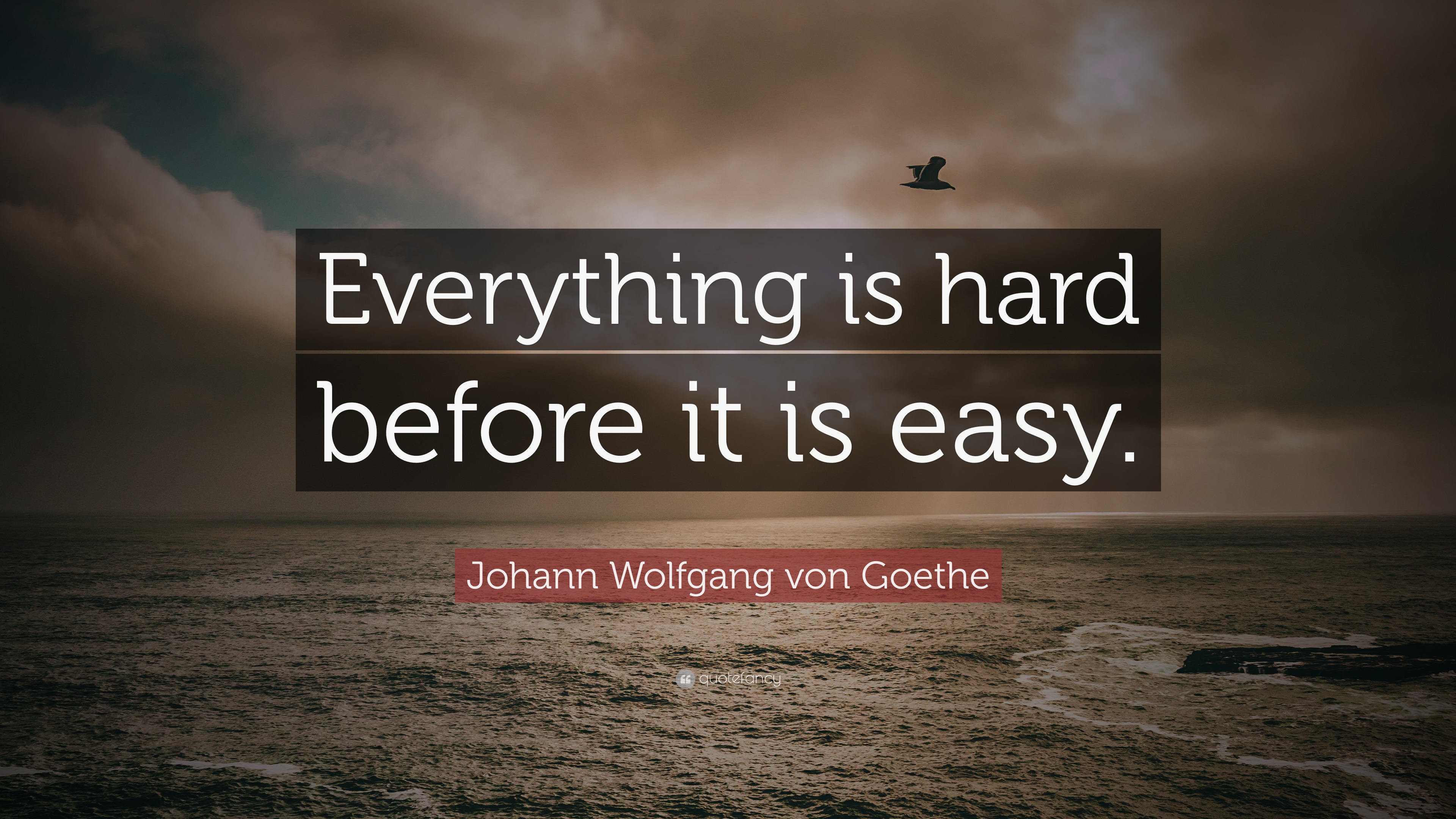 Johann Wolfgang von Goethe Quote “Everything is hard before it is easy.”