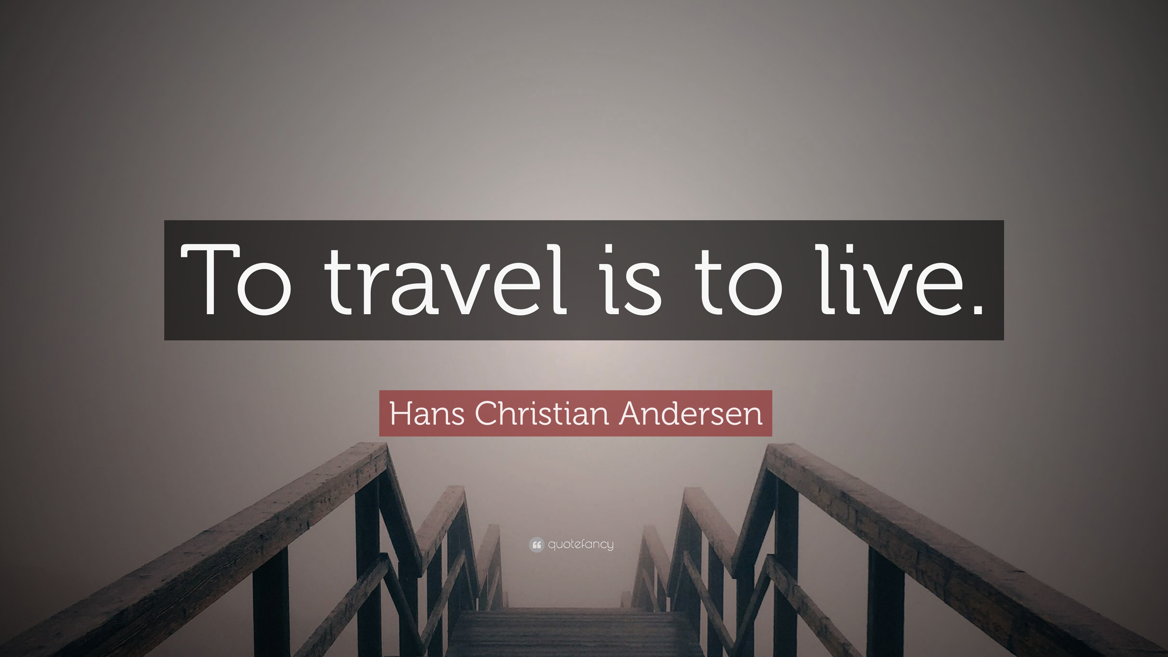Hans Christian Andersen Quote: “To travel is to live.” (12 wallpapers