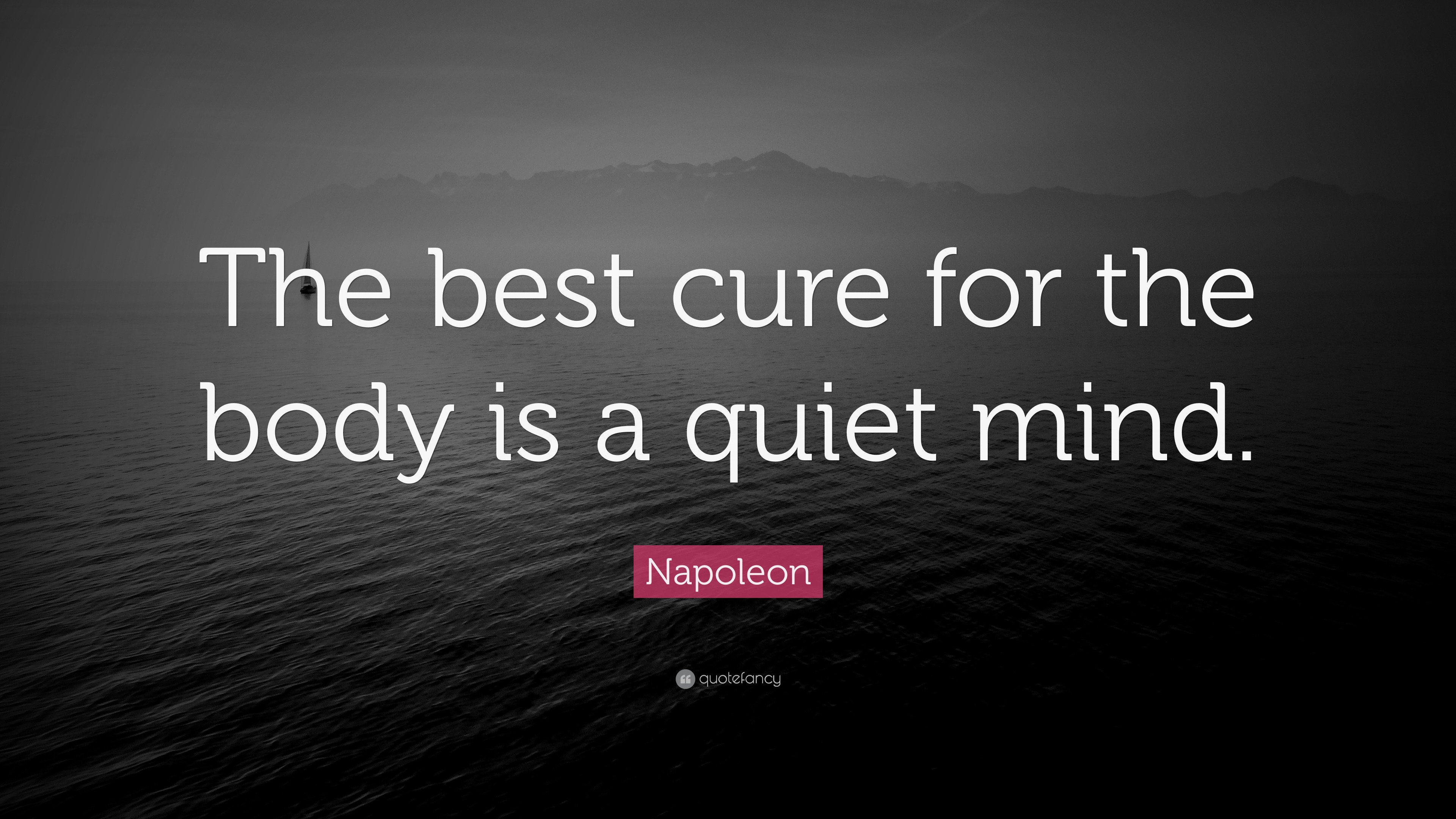 Napoleon Quote: “The best cure for the body is a quiet mind.” (14
