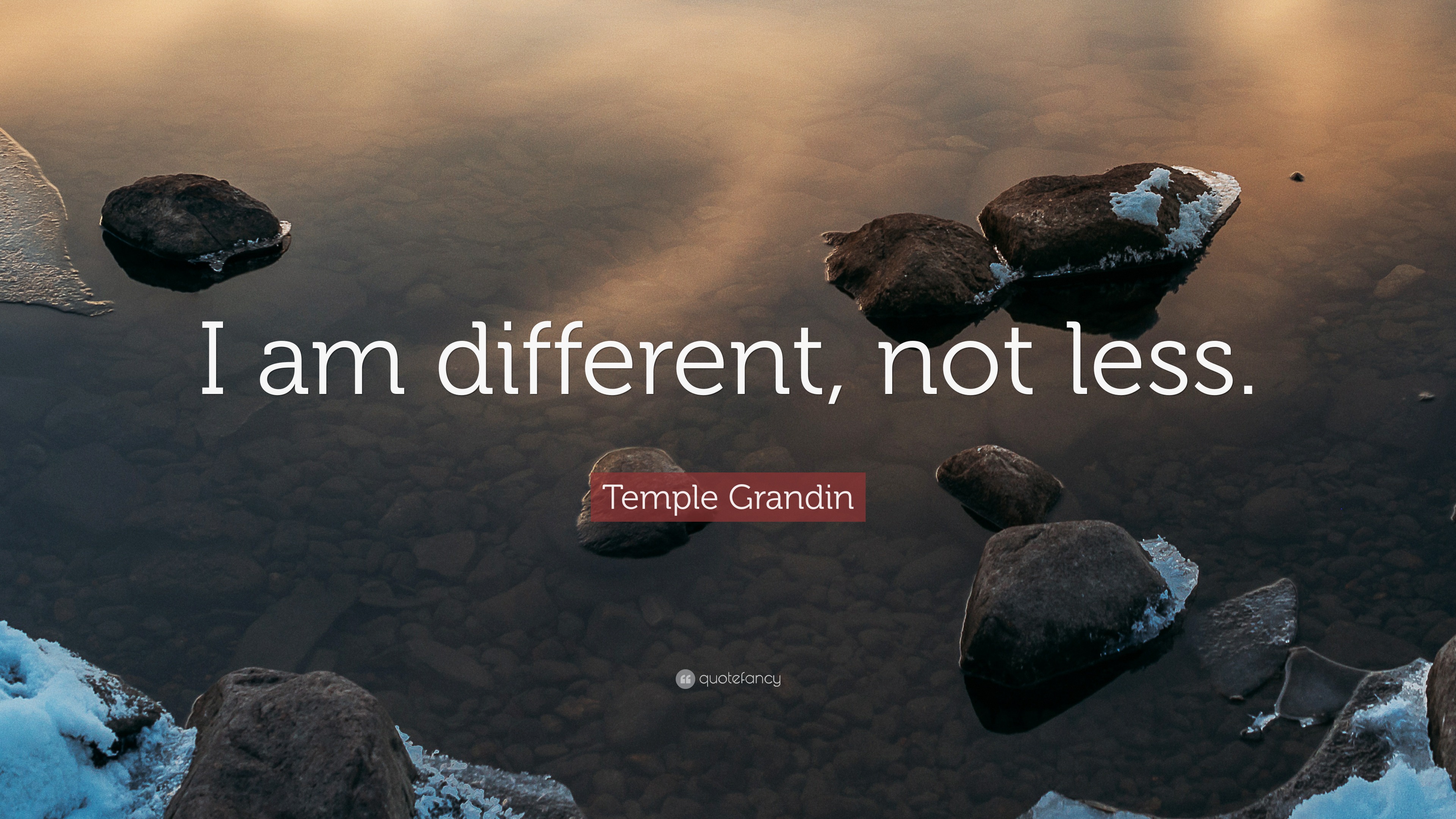 Temple Grandin Quote: “I am different, not less.” (12 wallpapers