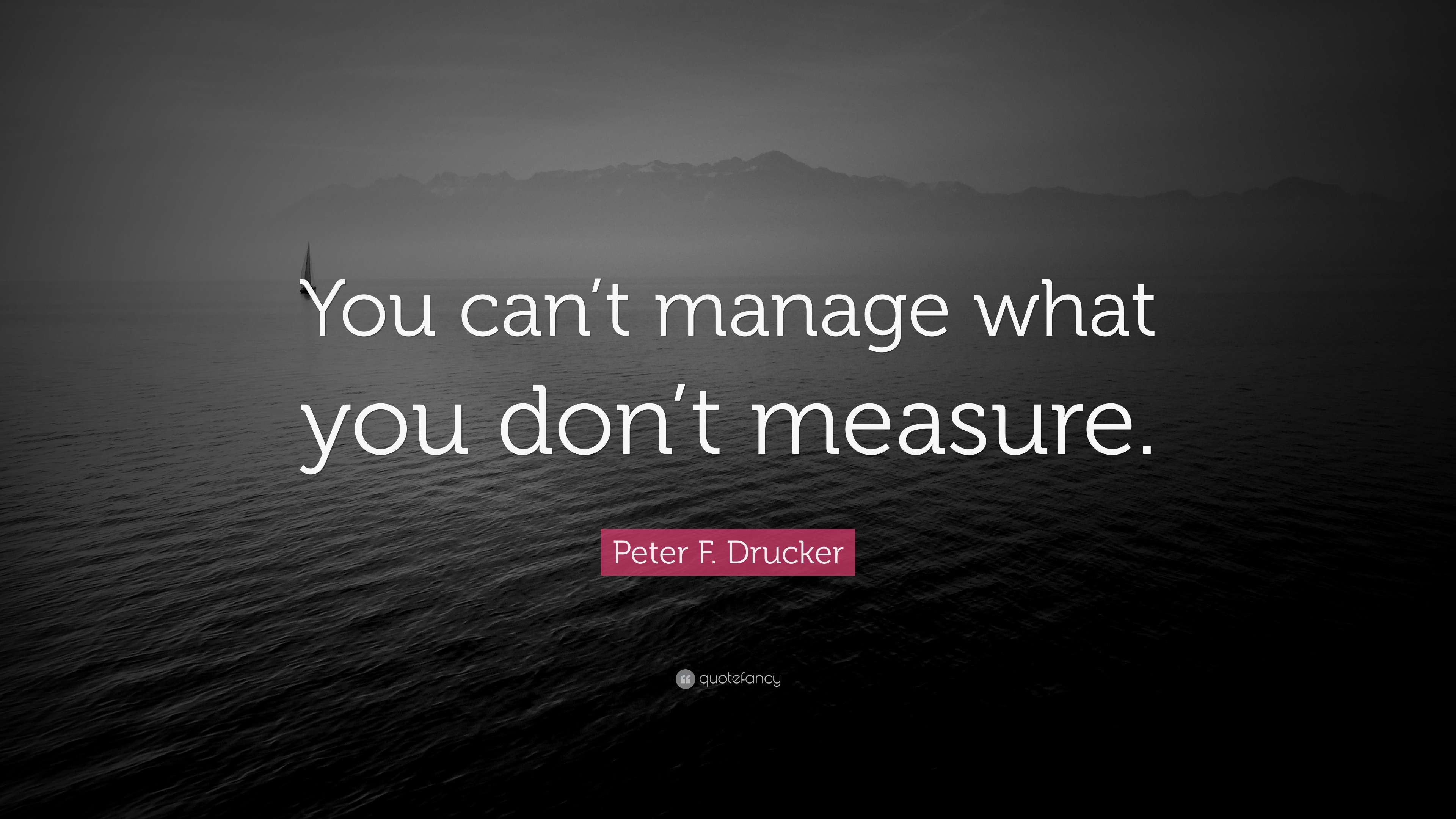 Peter F Drucker Quote You Can t Manage What You Don t Measure 