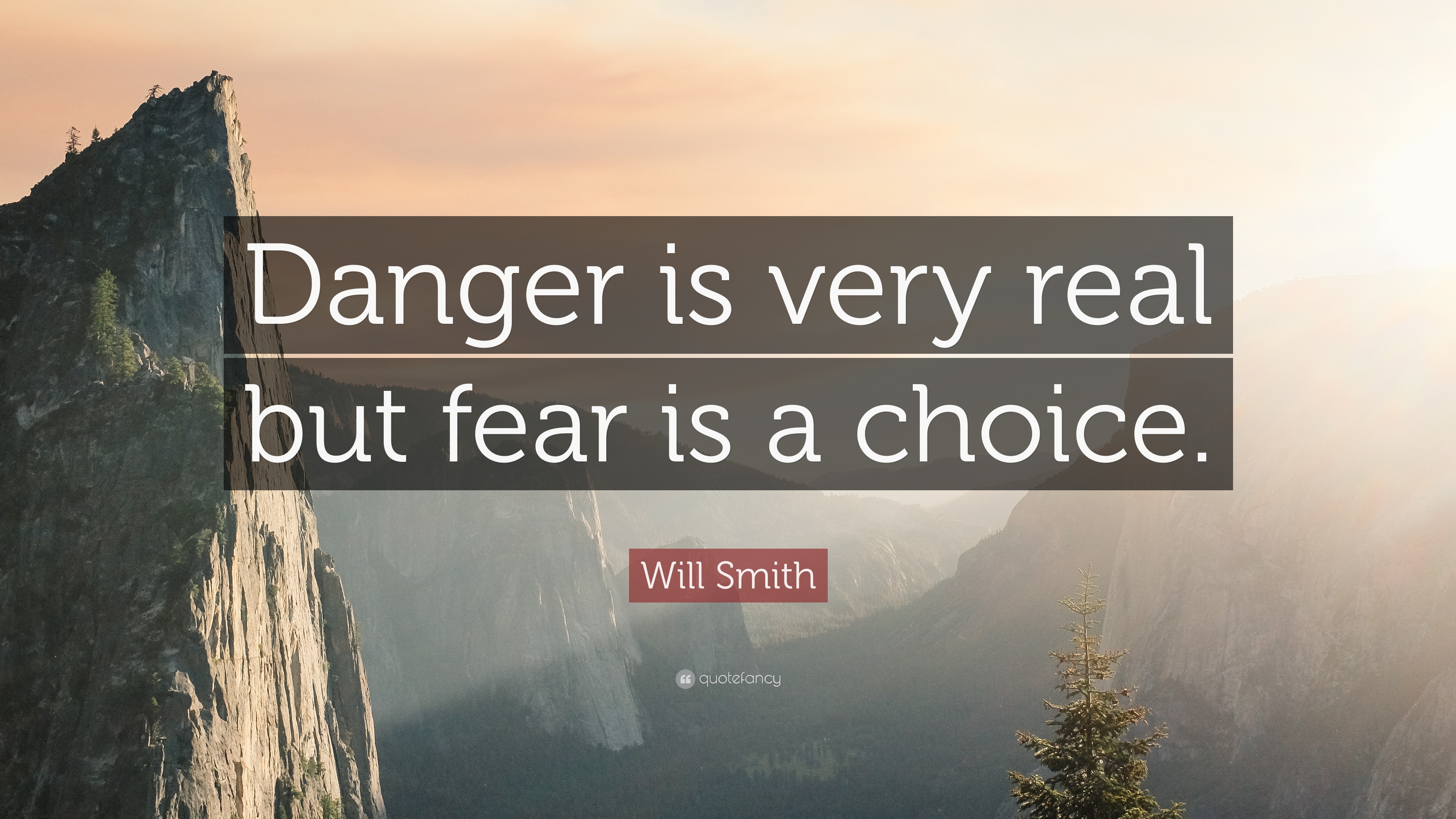 Will Smith Quote: “Danger is very real but fear is a choice.” (12
