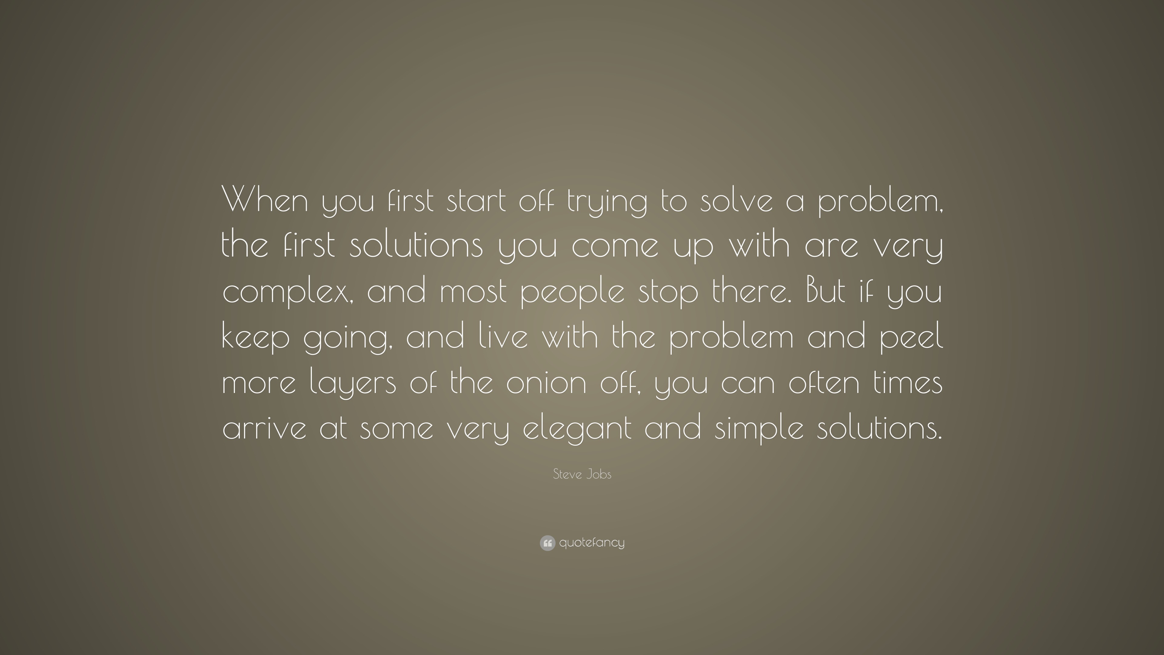 steve jobs problem solving