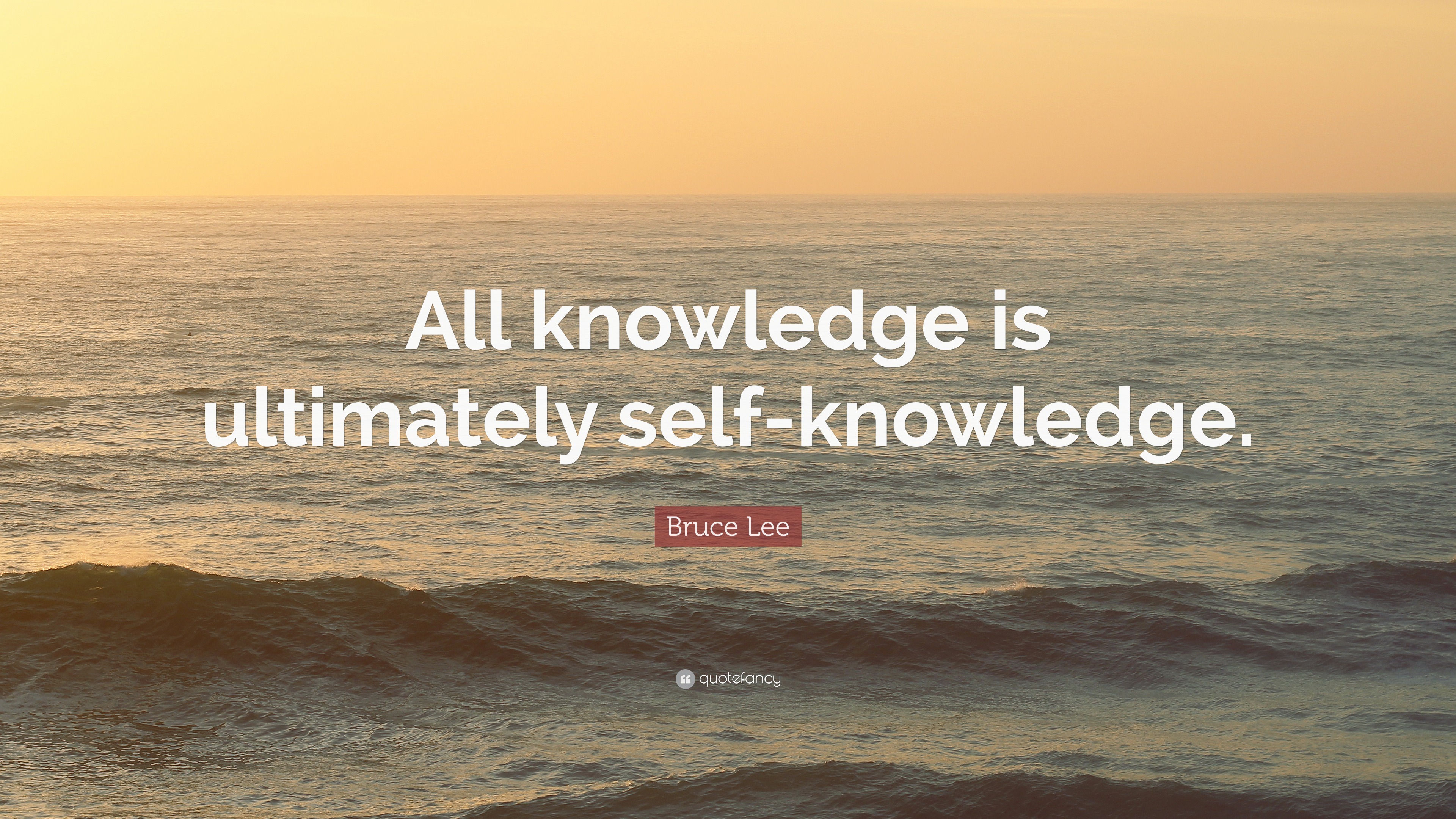 Bruce Lee Quote: “All knowledge, is ultimately, self knowledge.”