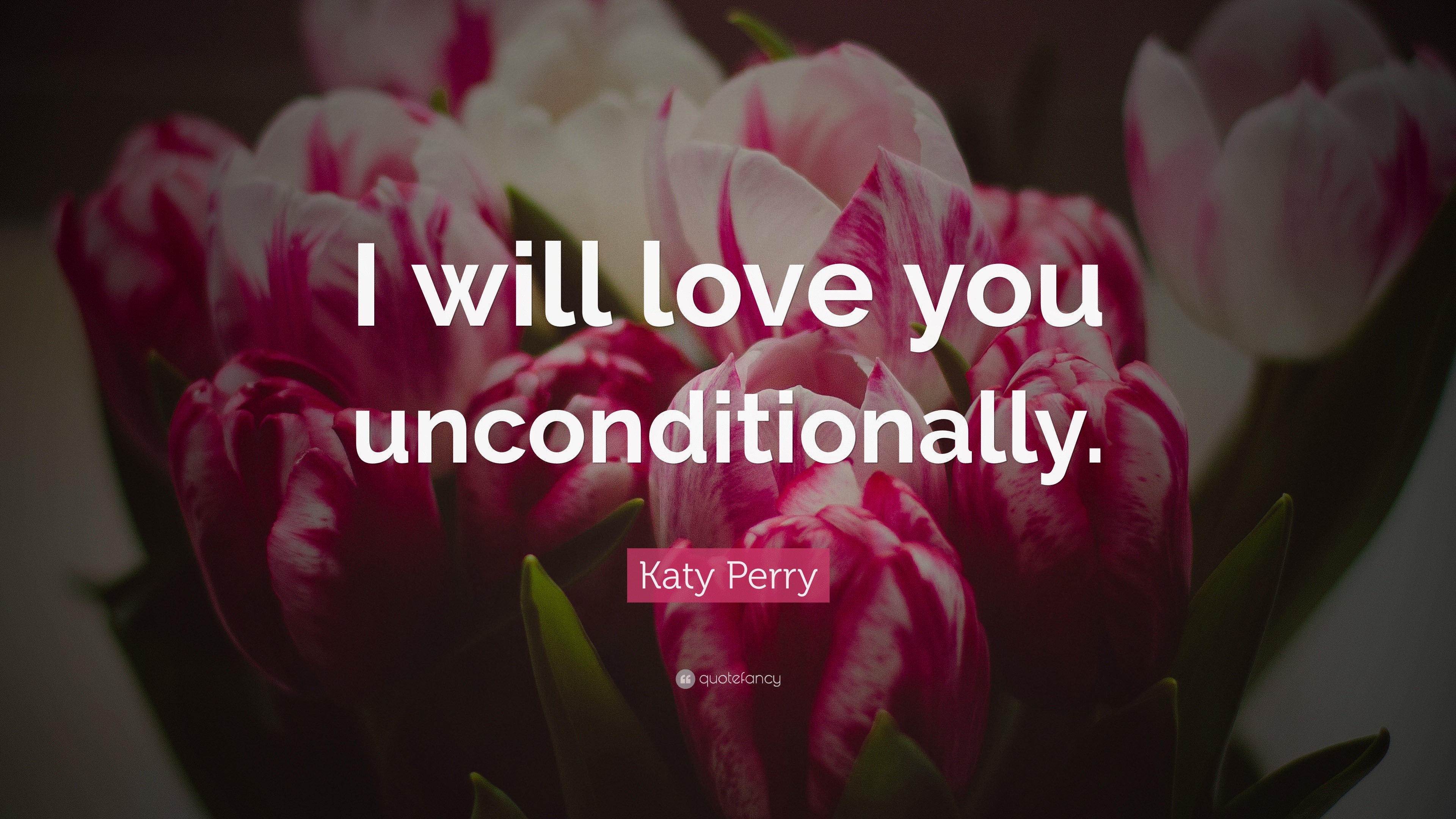 Katy Perry Quote “I will love you unconditionally ”