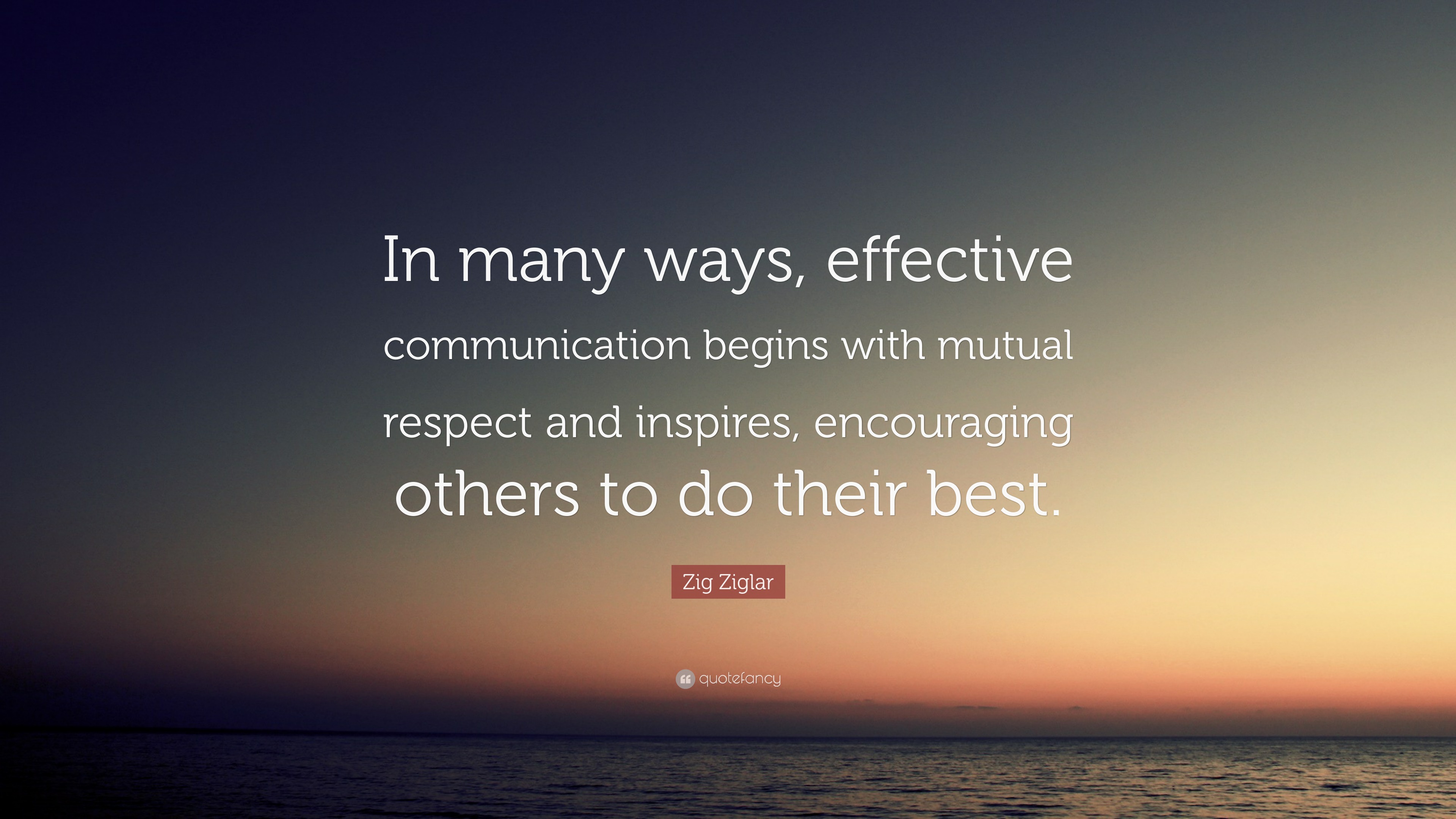 Zig Ziglar Quote “in Many Ways Effective Communication Begins With