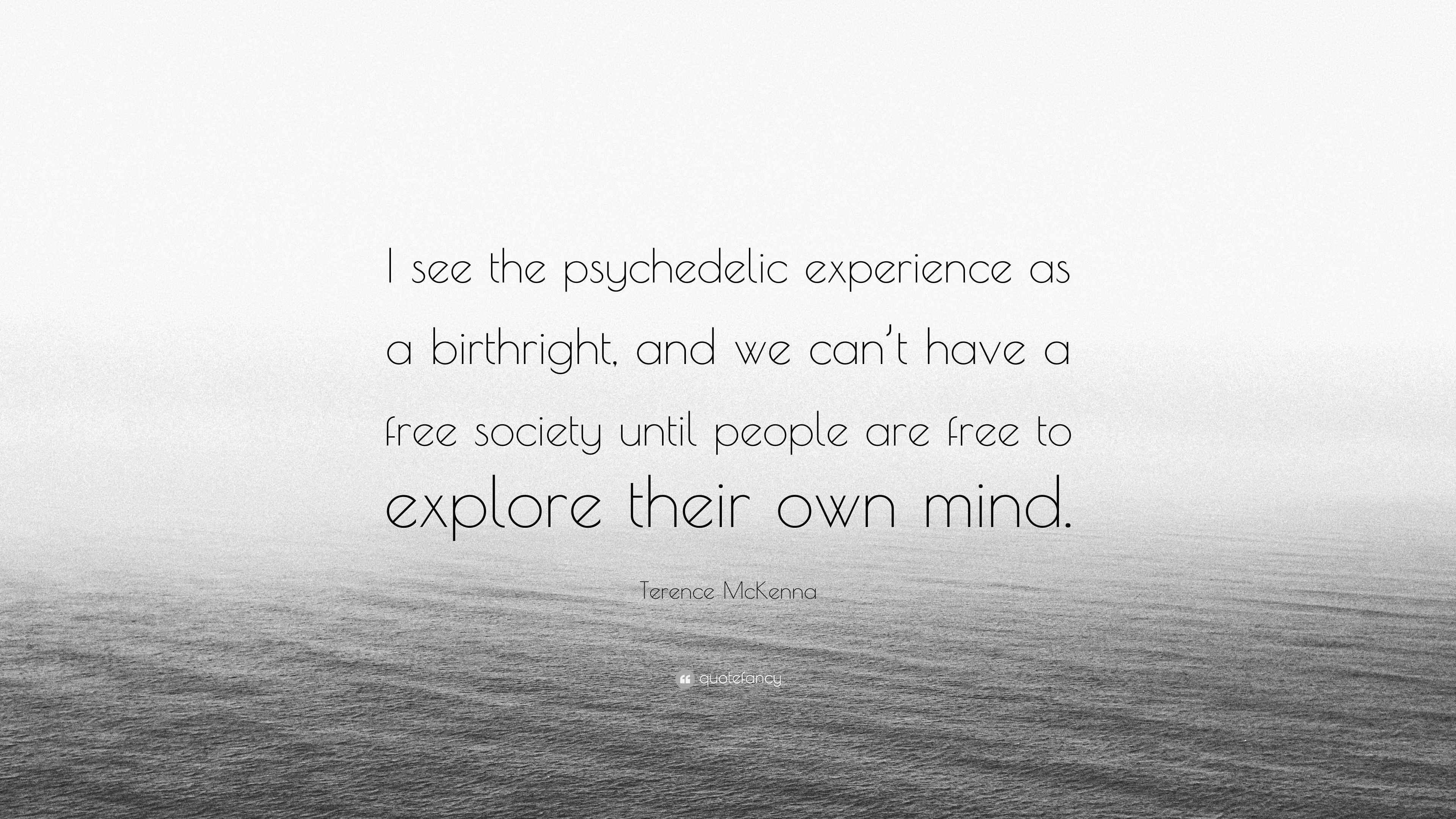 Terence McKenna Quote: “I See The Psychedelic Experience As A ...