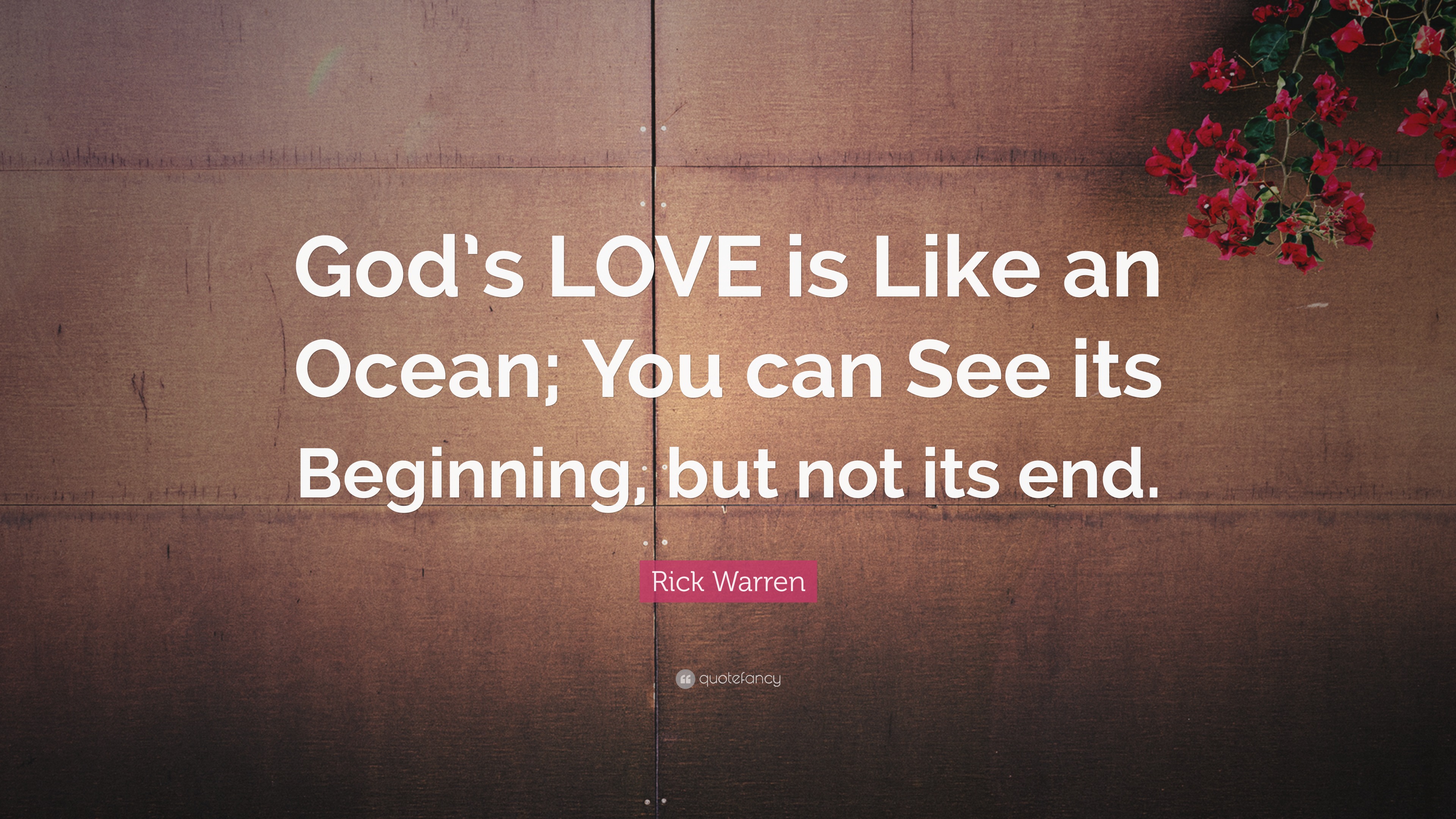 Rick Warren Quote “God s LOVE is Like an Ocean You can See its