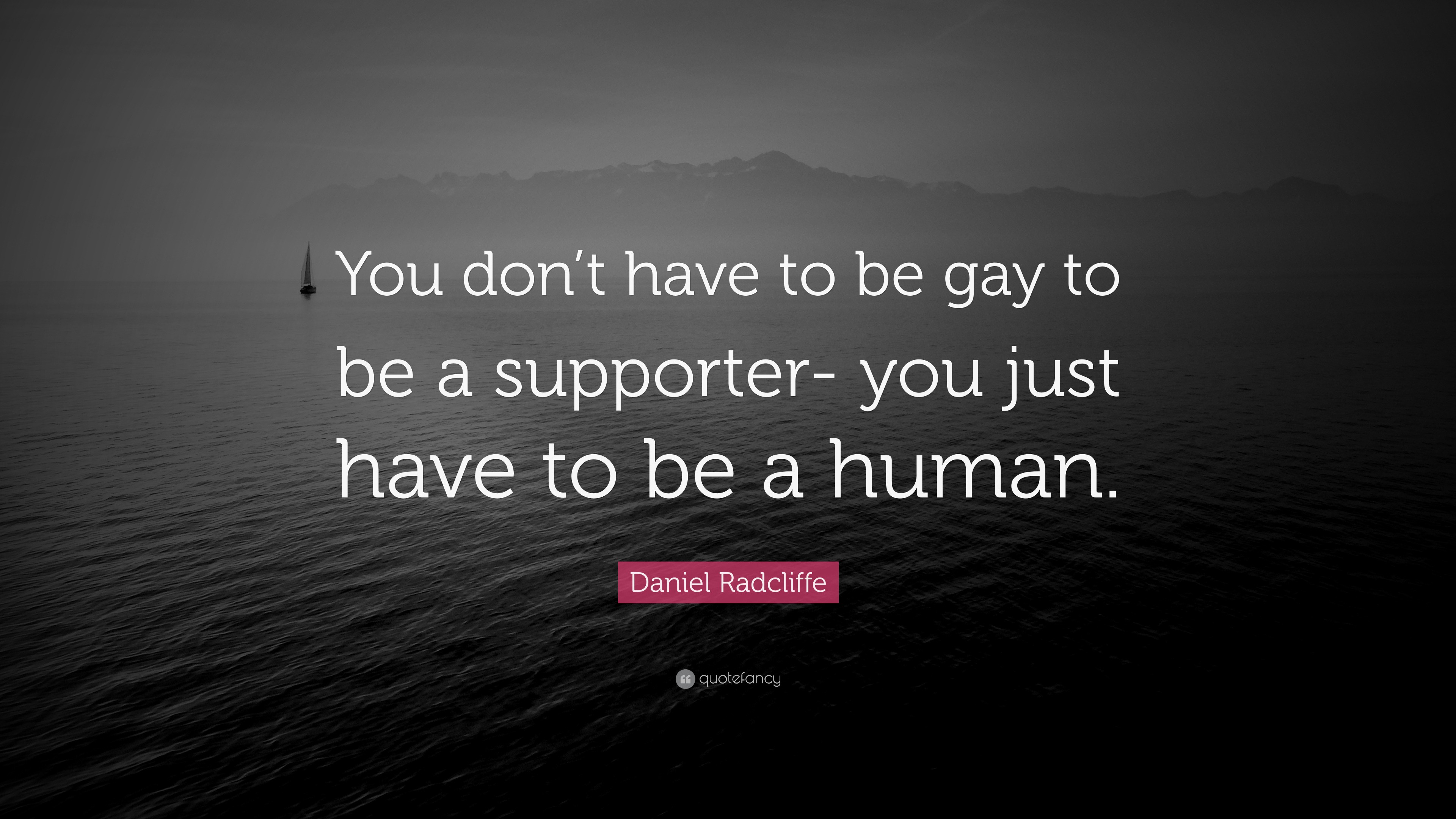 Daniel Radcliffe Quote: “You don’t have to be gay to be a supporter ...