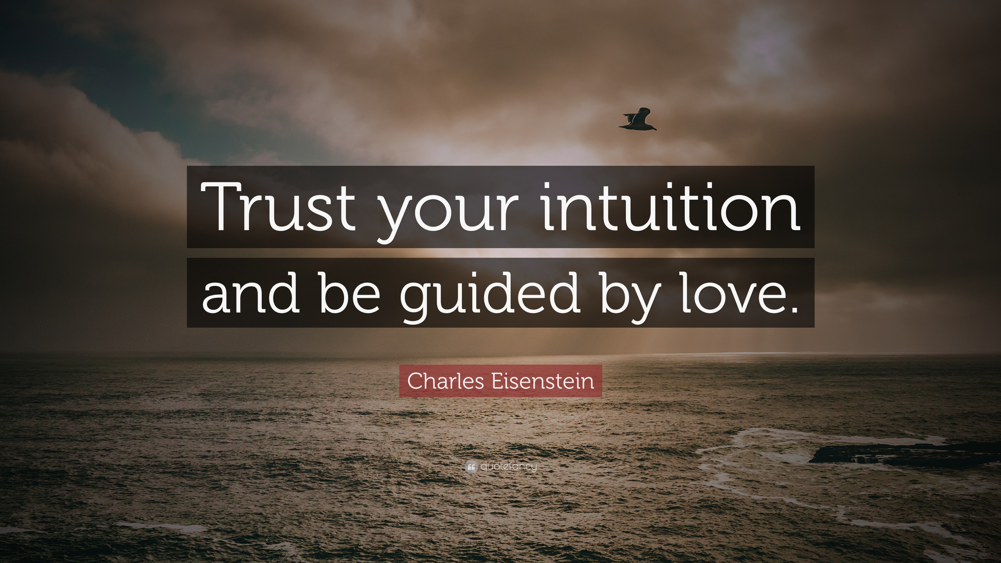 Charles Eisenstein Quote: “Trust your intuition and be guided by love.”