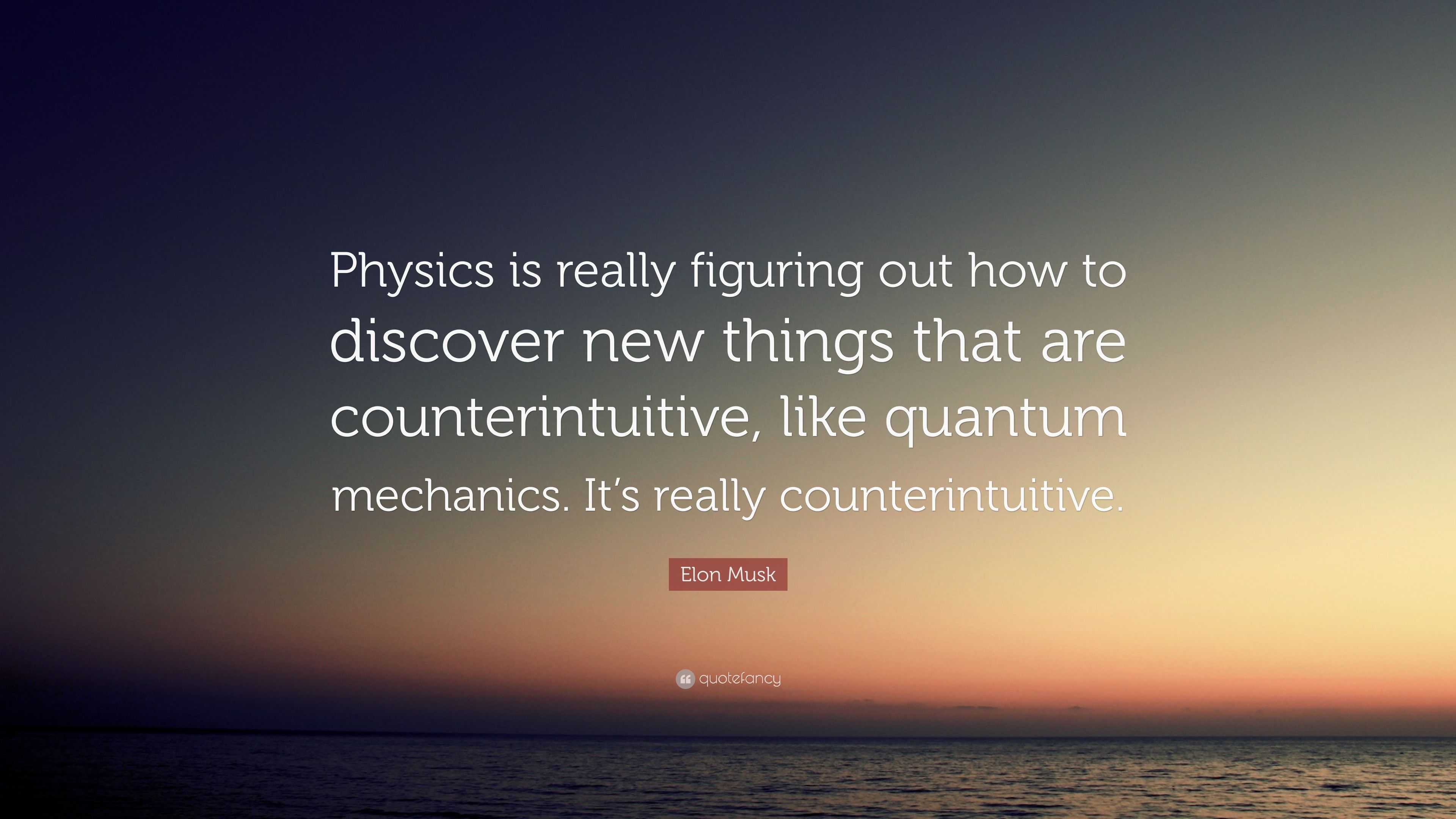 Elon Musk Quote “Physics is really figuring out how to