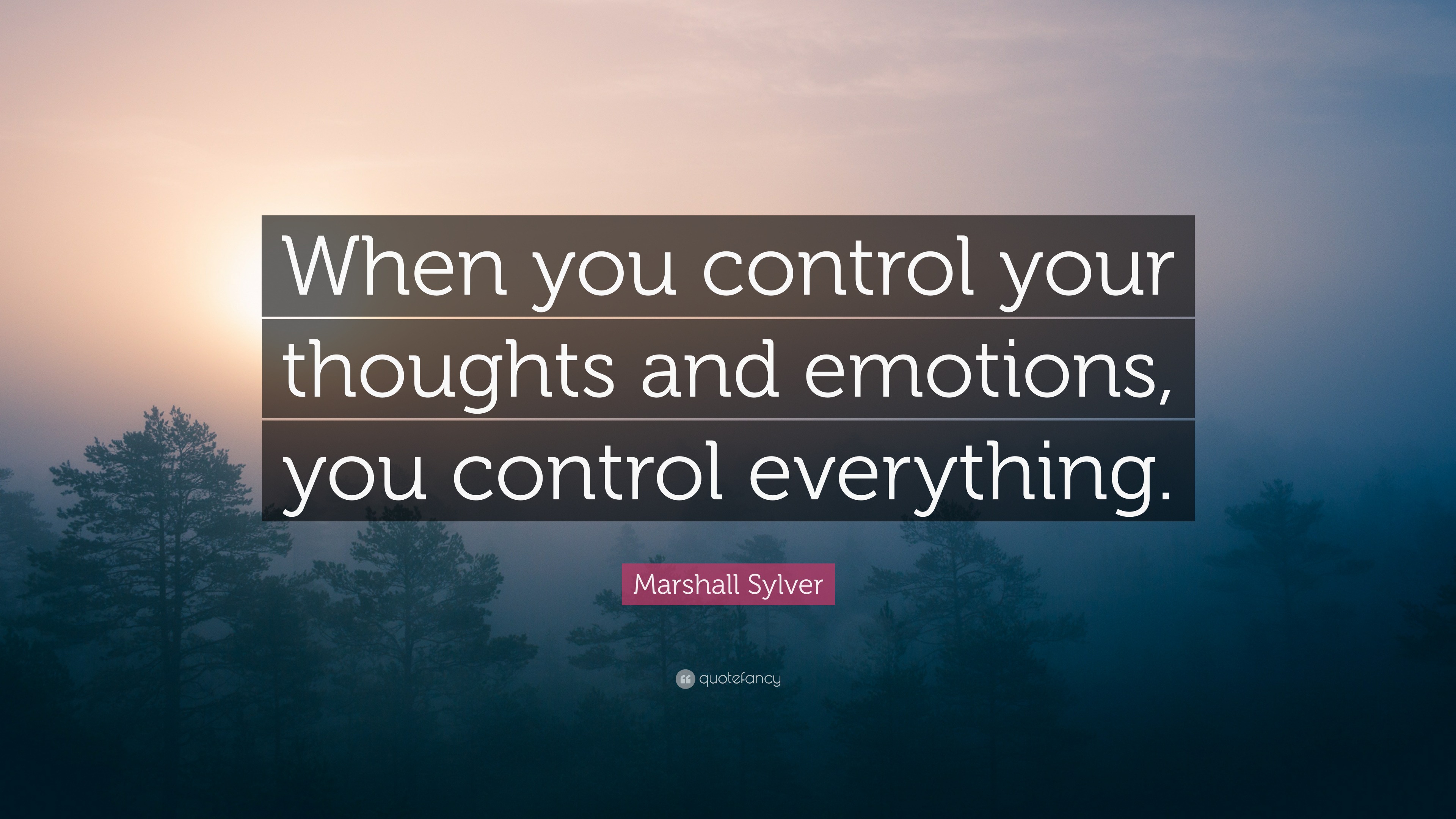 Marshall Sylver Quote “When you control your thoughts and