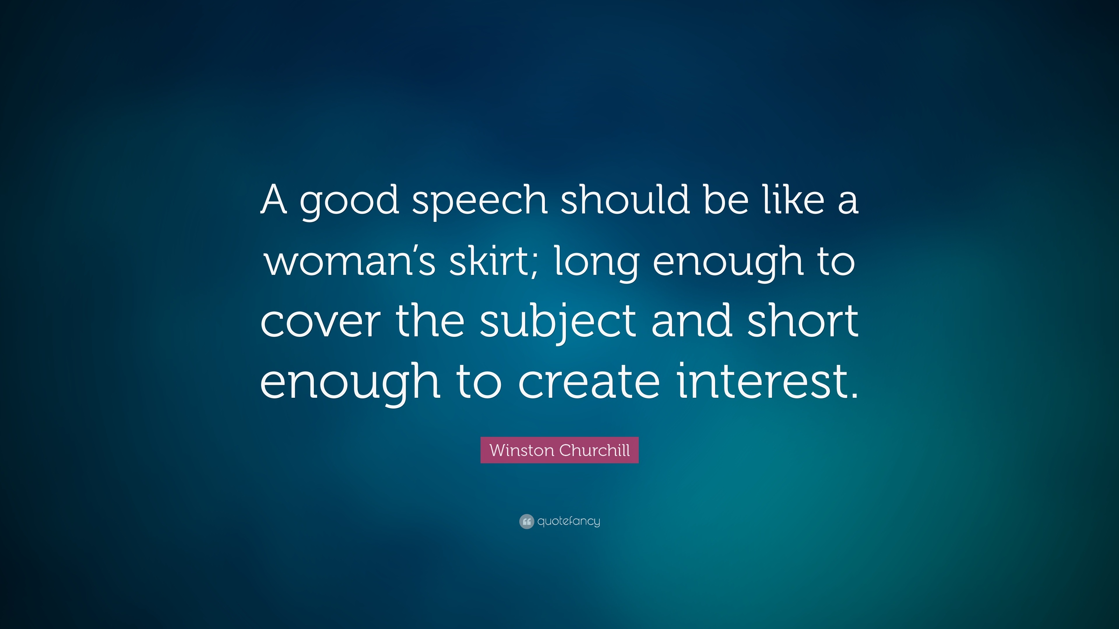 a good speech should be