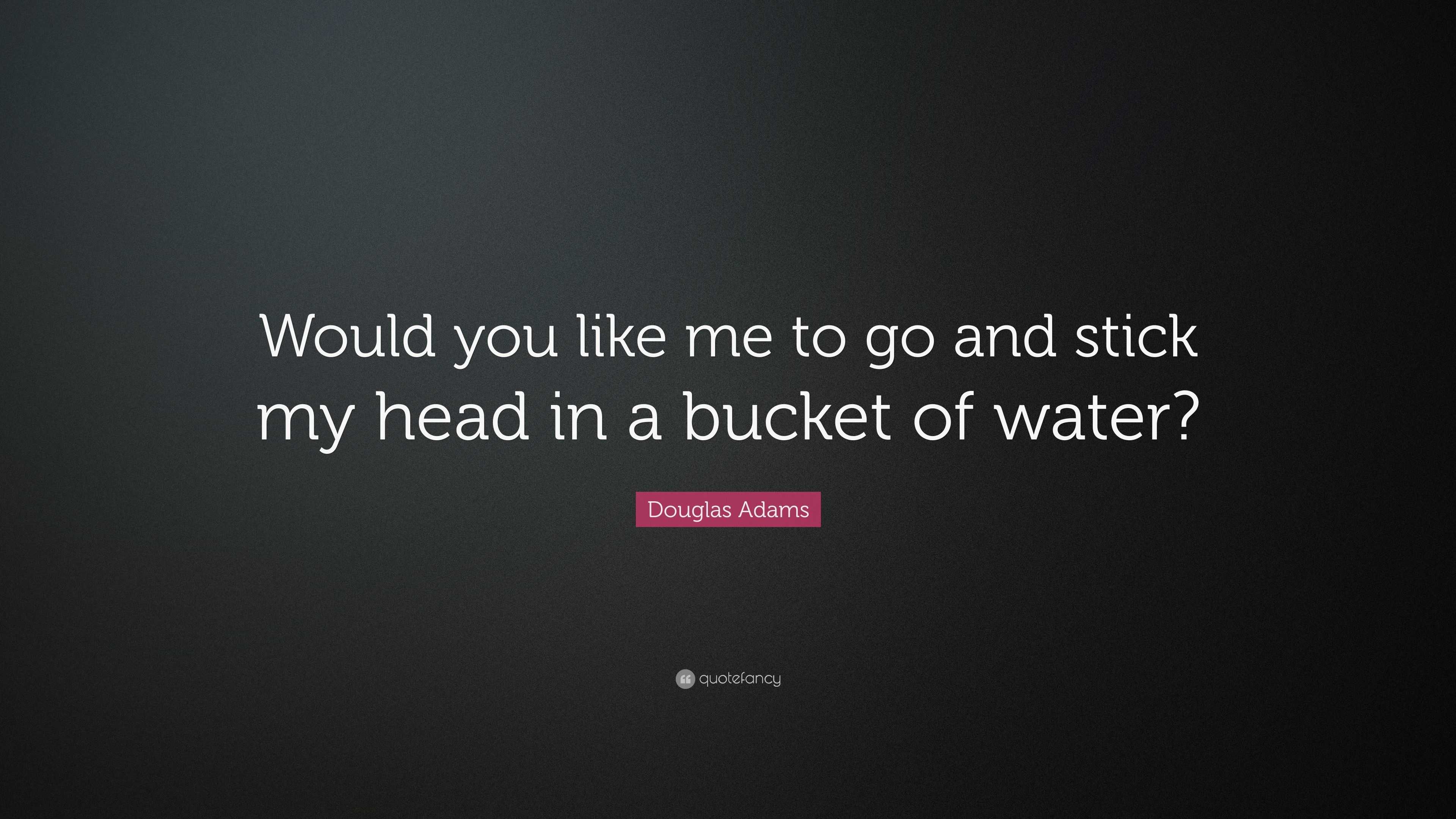 Douglas Adams Quote: “Would you like me to go and stick my head in a ...