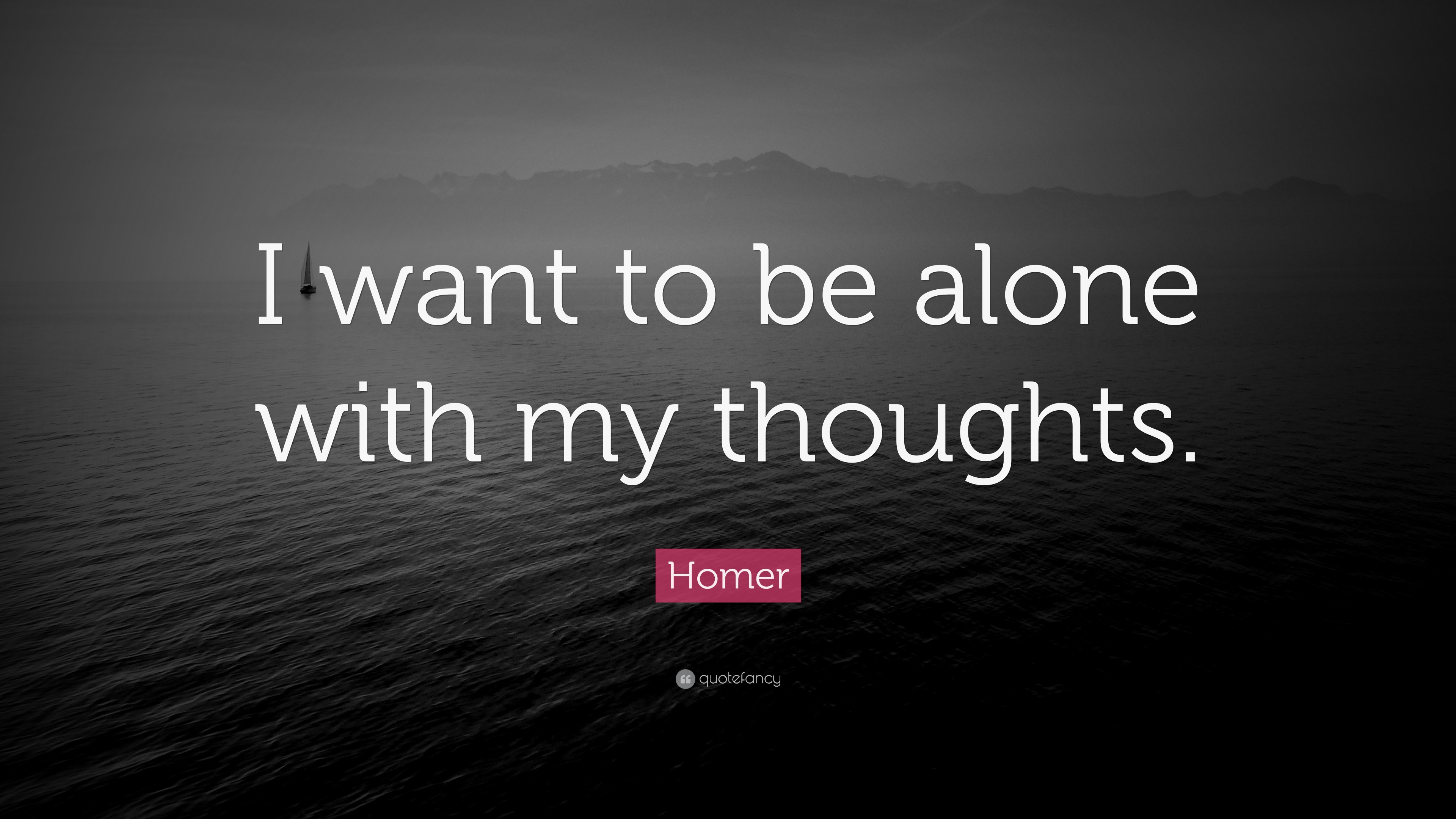 Homer Quote I Want To Be Alone With My Thought 