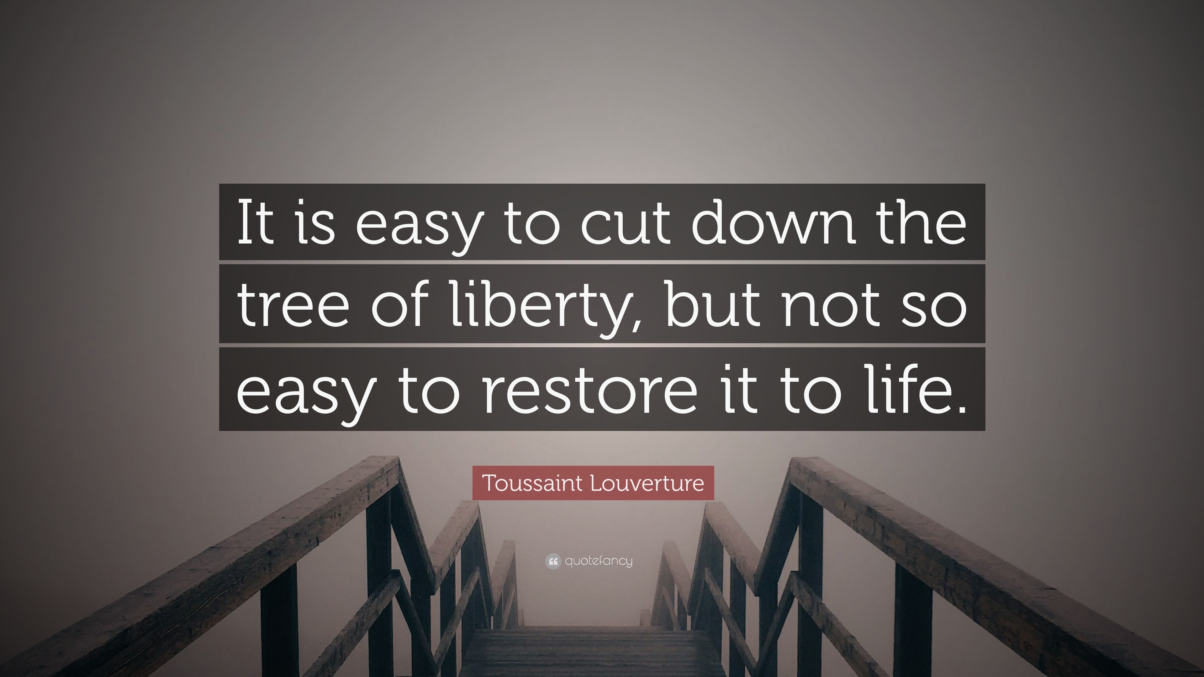 Toussaint Louverture Quote: “It is easy to cut down the tree of liberty