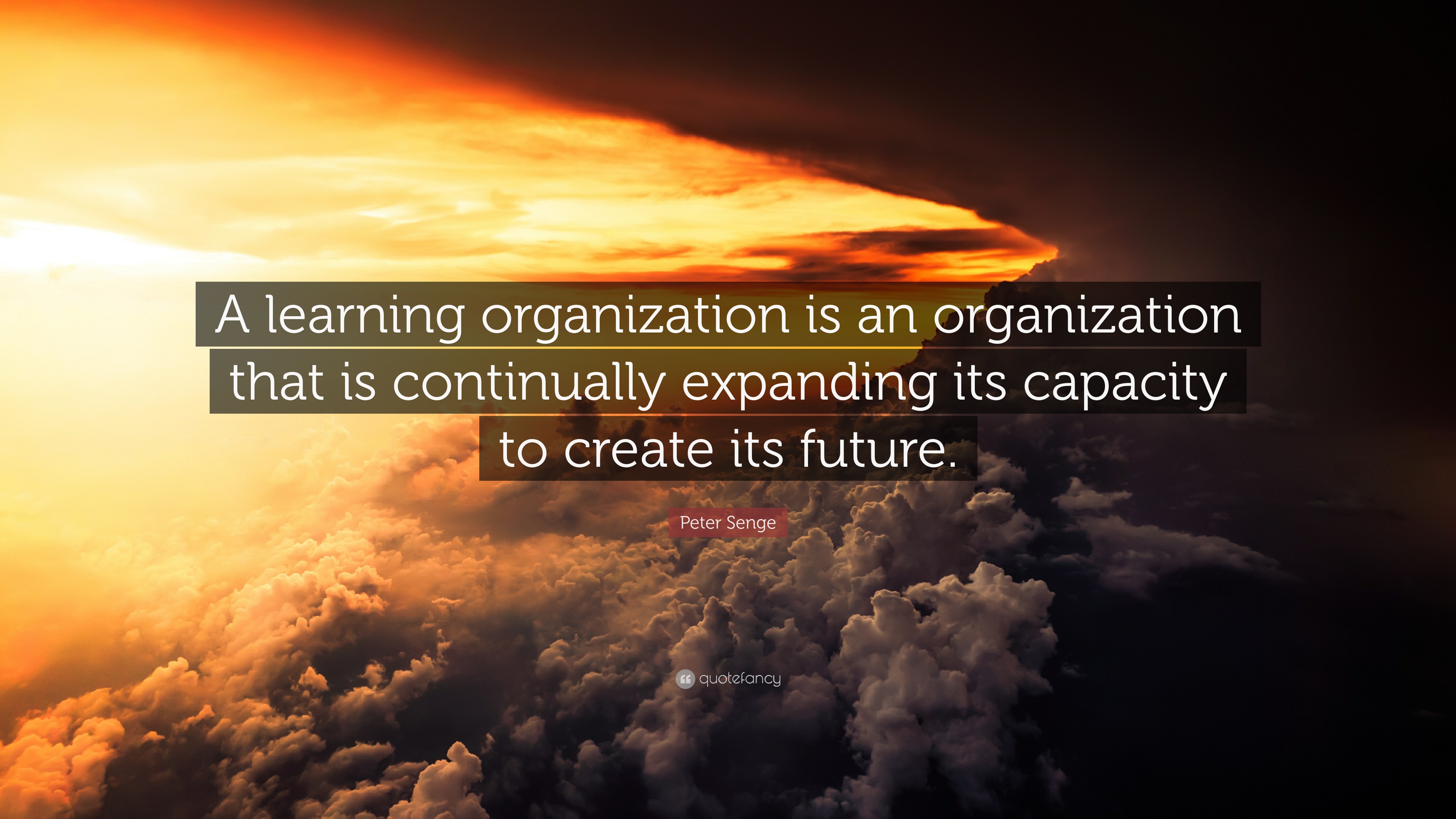 Peter Senge Quote: “A learning organization is an organization that is
