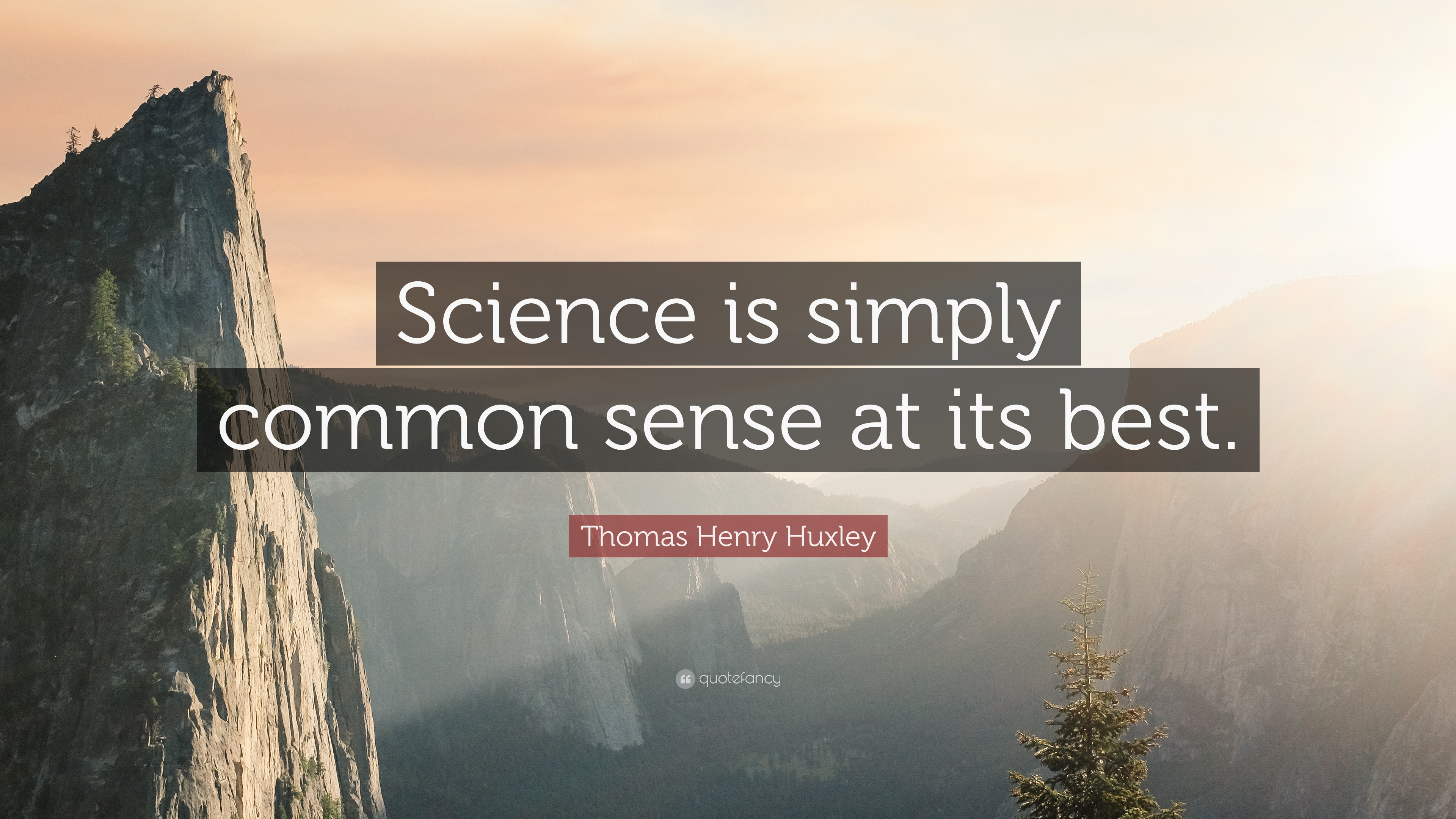 Thomas Henry Huxley Quote “Science is simply common sense at its best.”