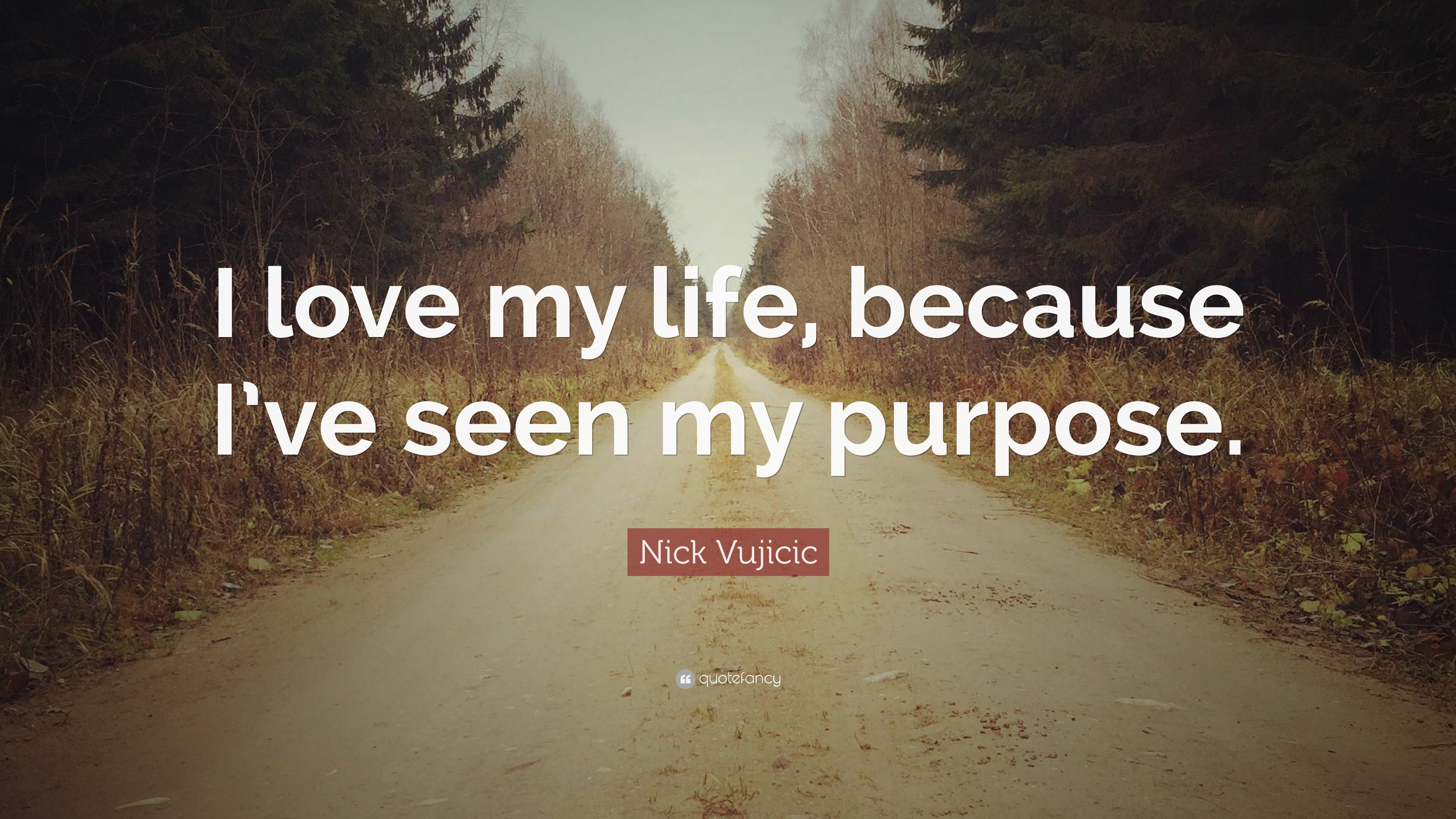 Nick Vujicic Quote “I love my life because I ve seen my