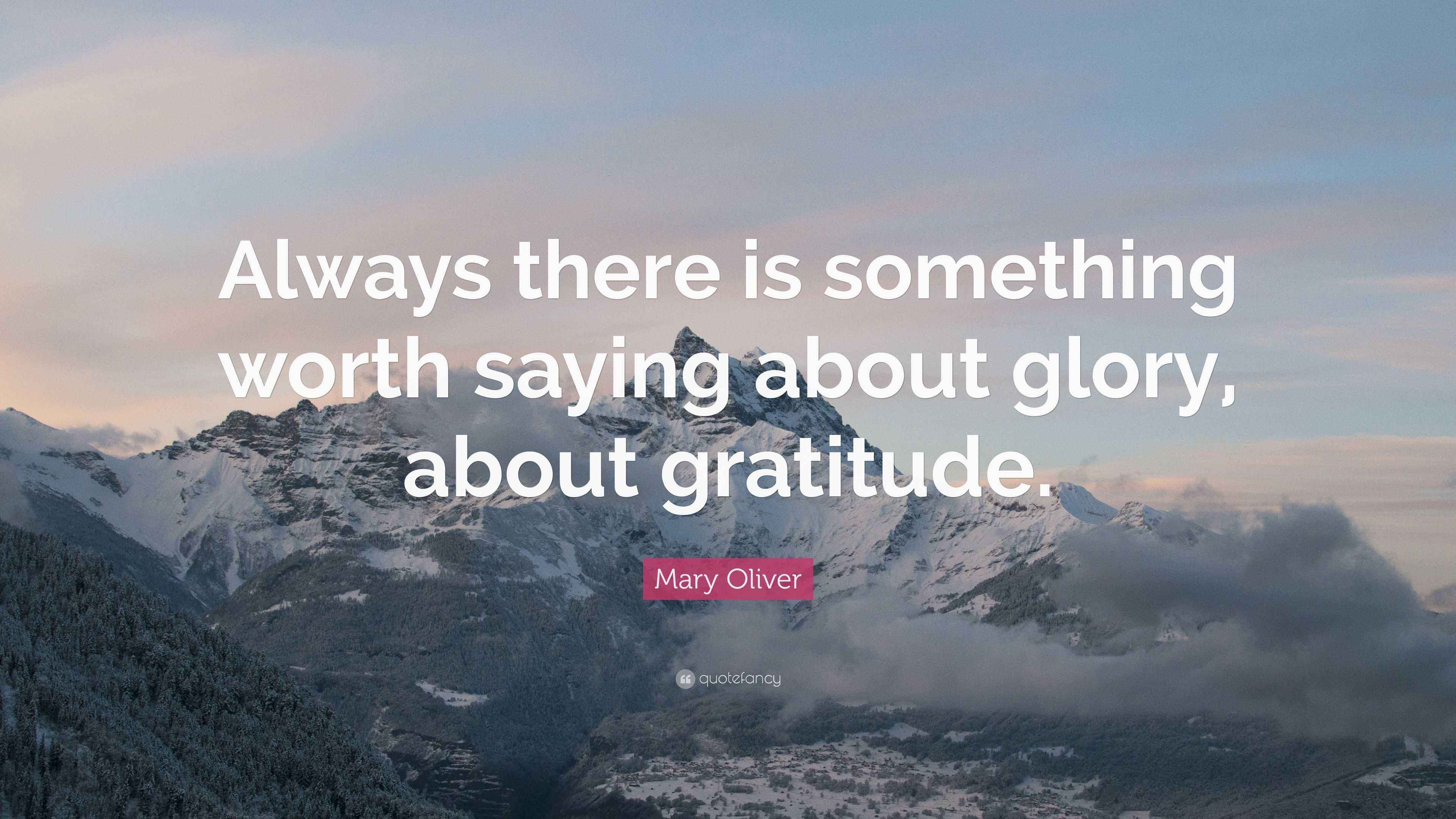 Mary Oliver Quote “Always there is something worth saying about