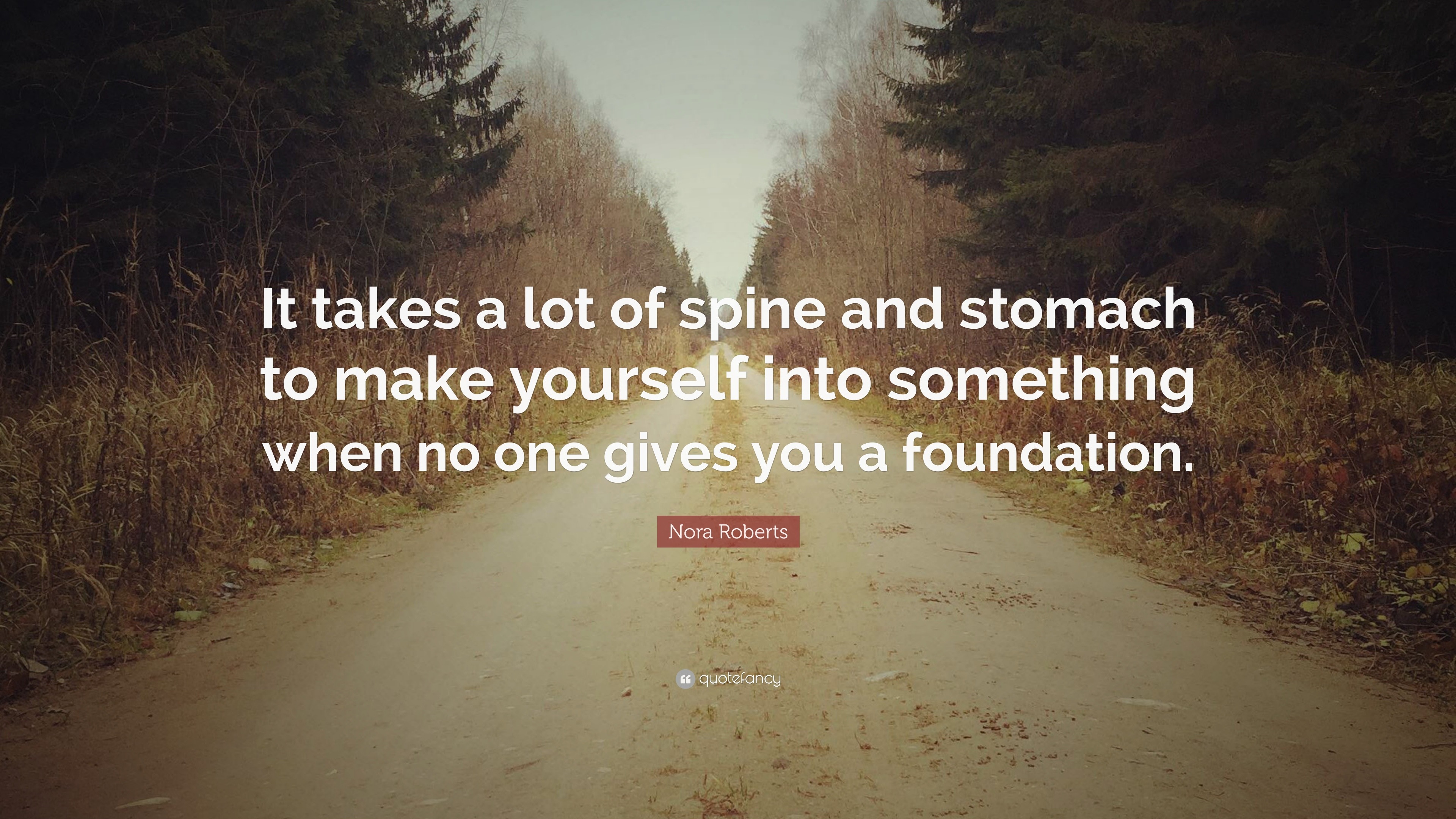 Nora Roberts Quote: “It takes a lot of spine and stomach to make ...