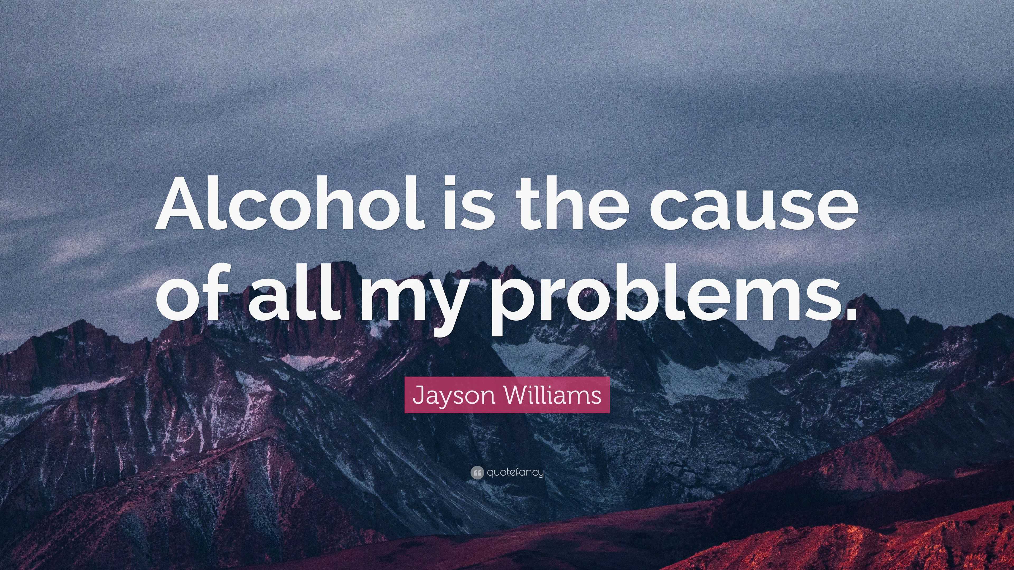 Jayson Williams Quote: “Alcohol is the cause of all my problems.”