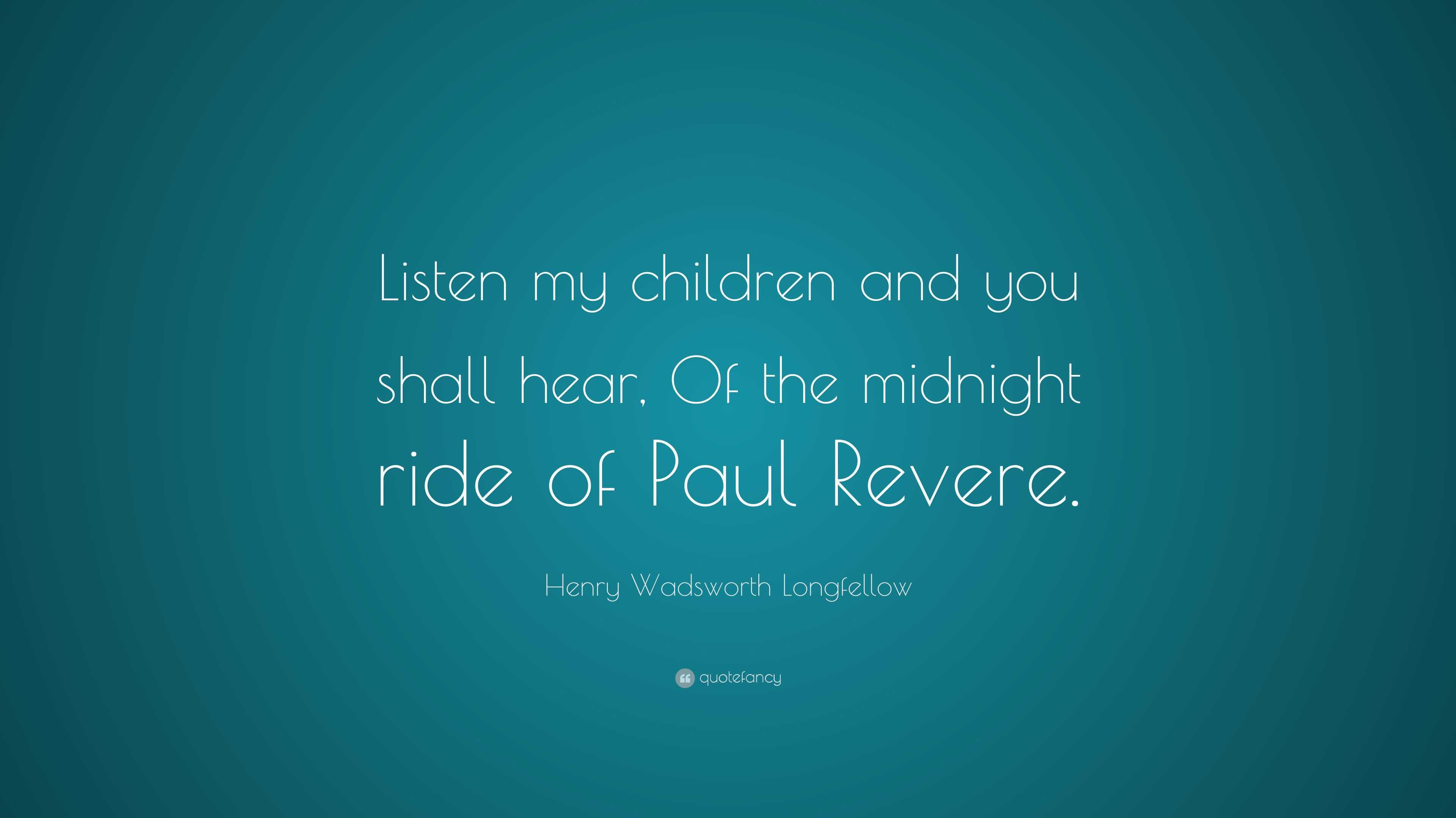 The Midnight Ride of Paul Revere by Henry Wadsworth Longfellow