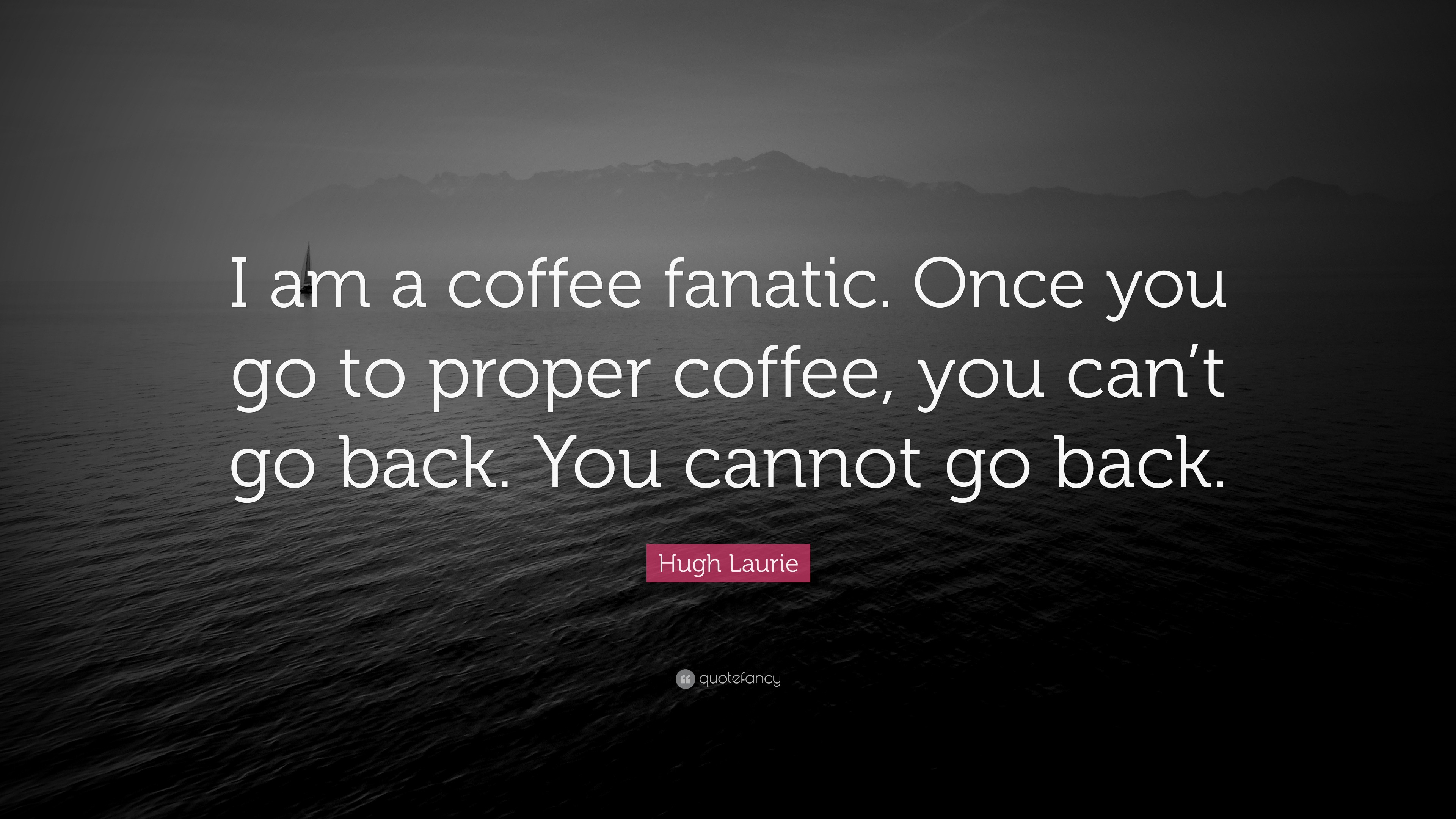 Hugh Laurie Quote “I am a coffee fanatic. Once you go to proper coffee