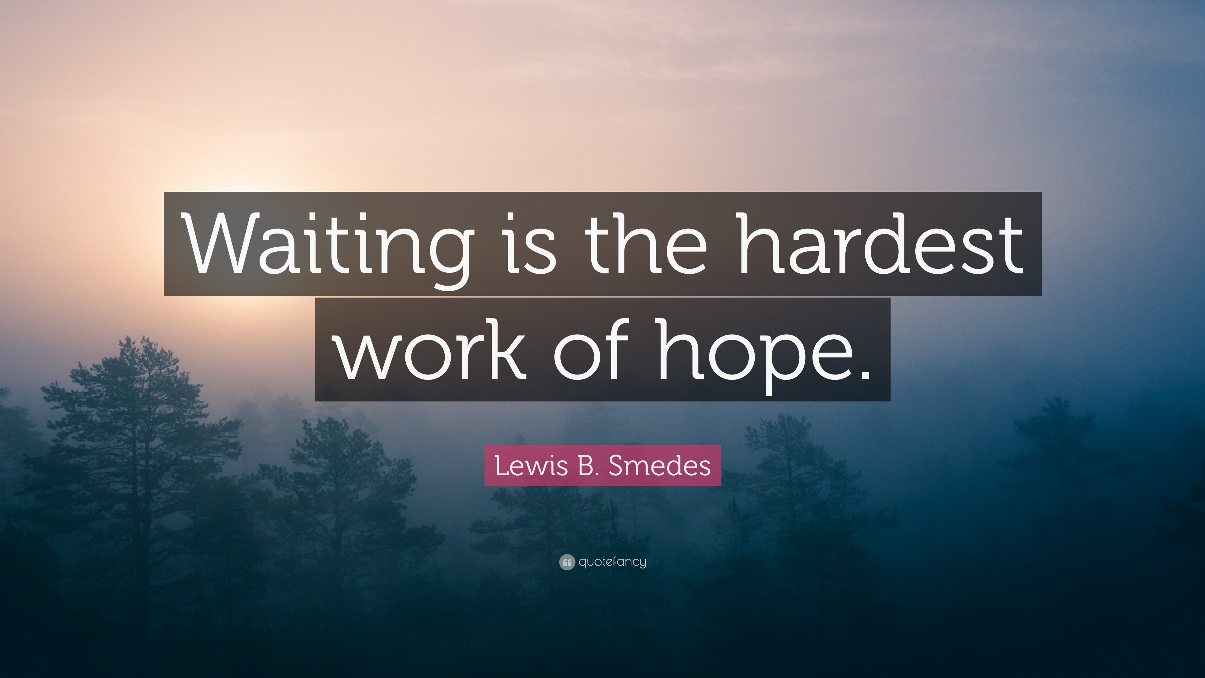 lewis-b-smedes-quote-waiting-is-the-hardest-work-of-hope