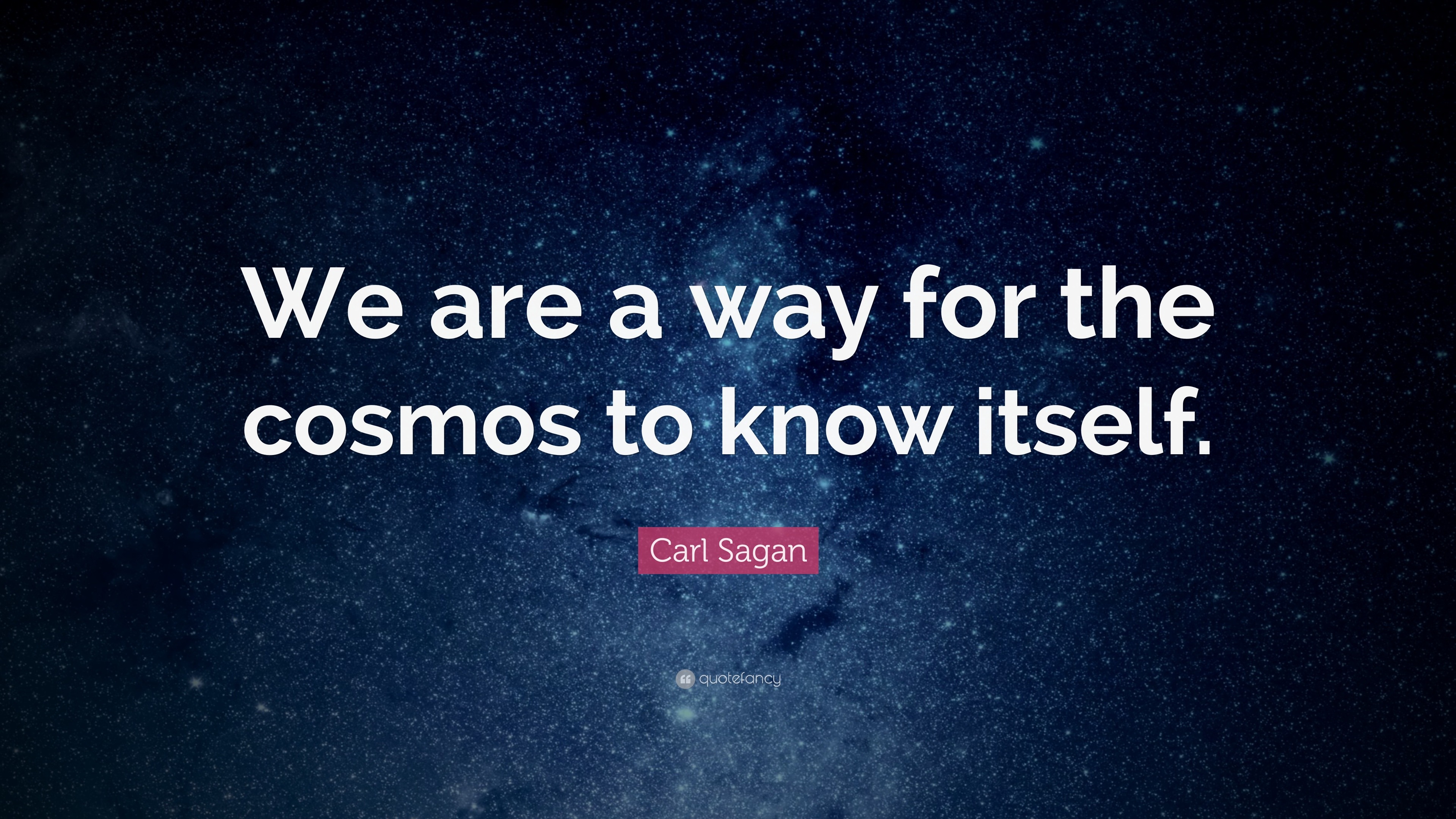 Carl Sagan Quote: “We are a way for the cosmos to know itself.”