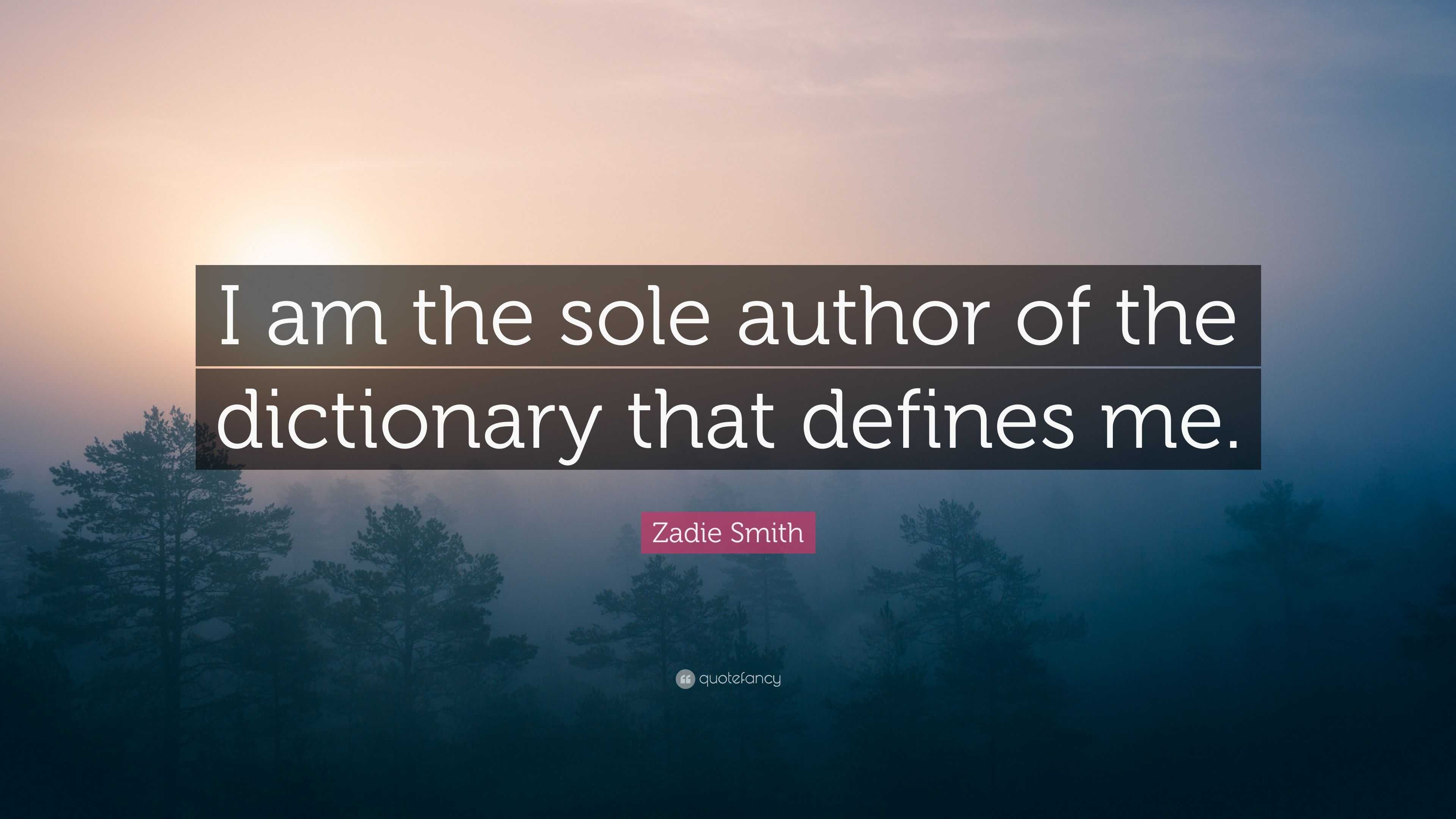 I Am Sole Author Meaning