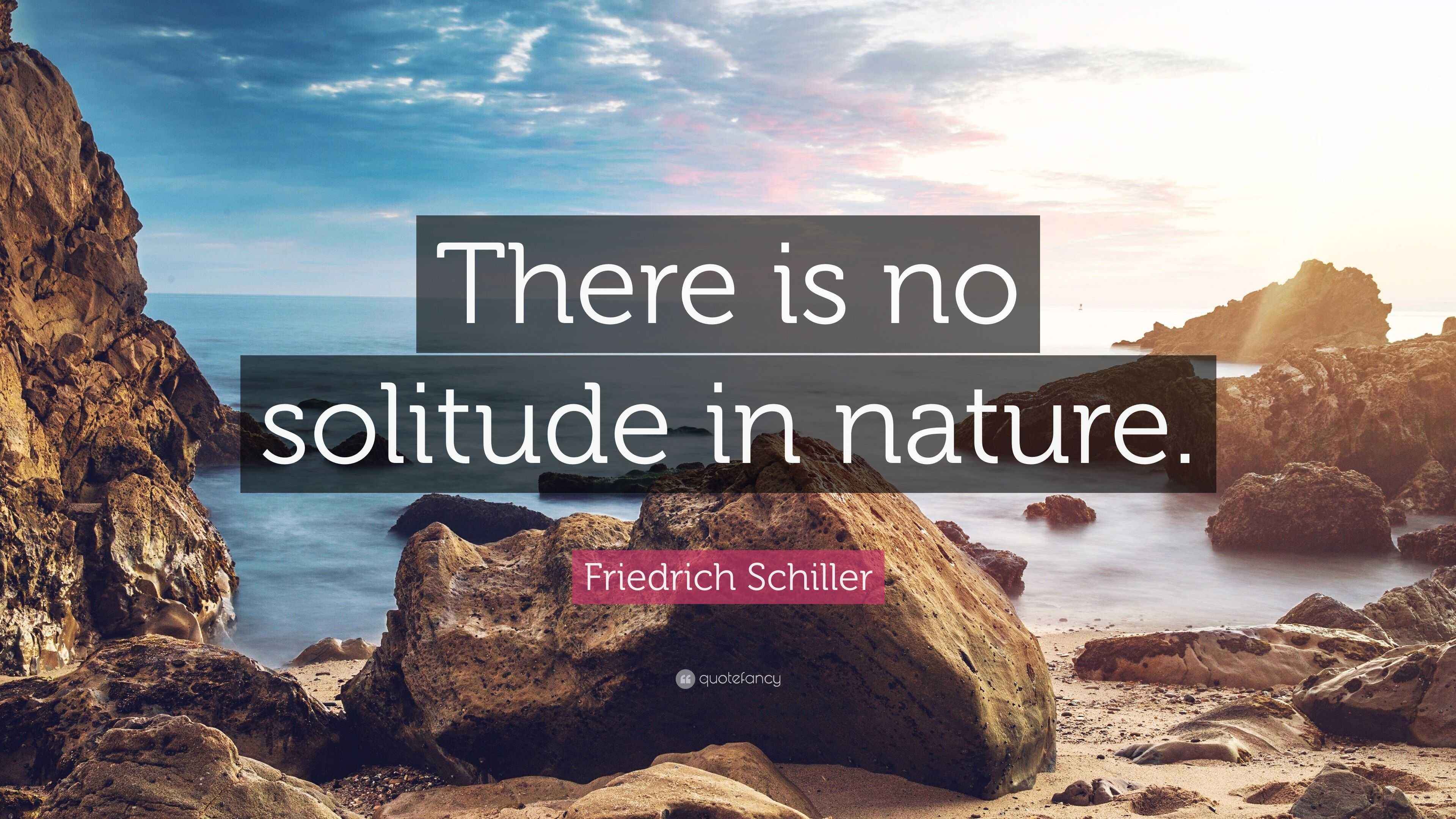 Friedrich Schiller Quote “There is no solitude in nature.”
