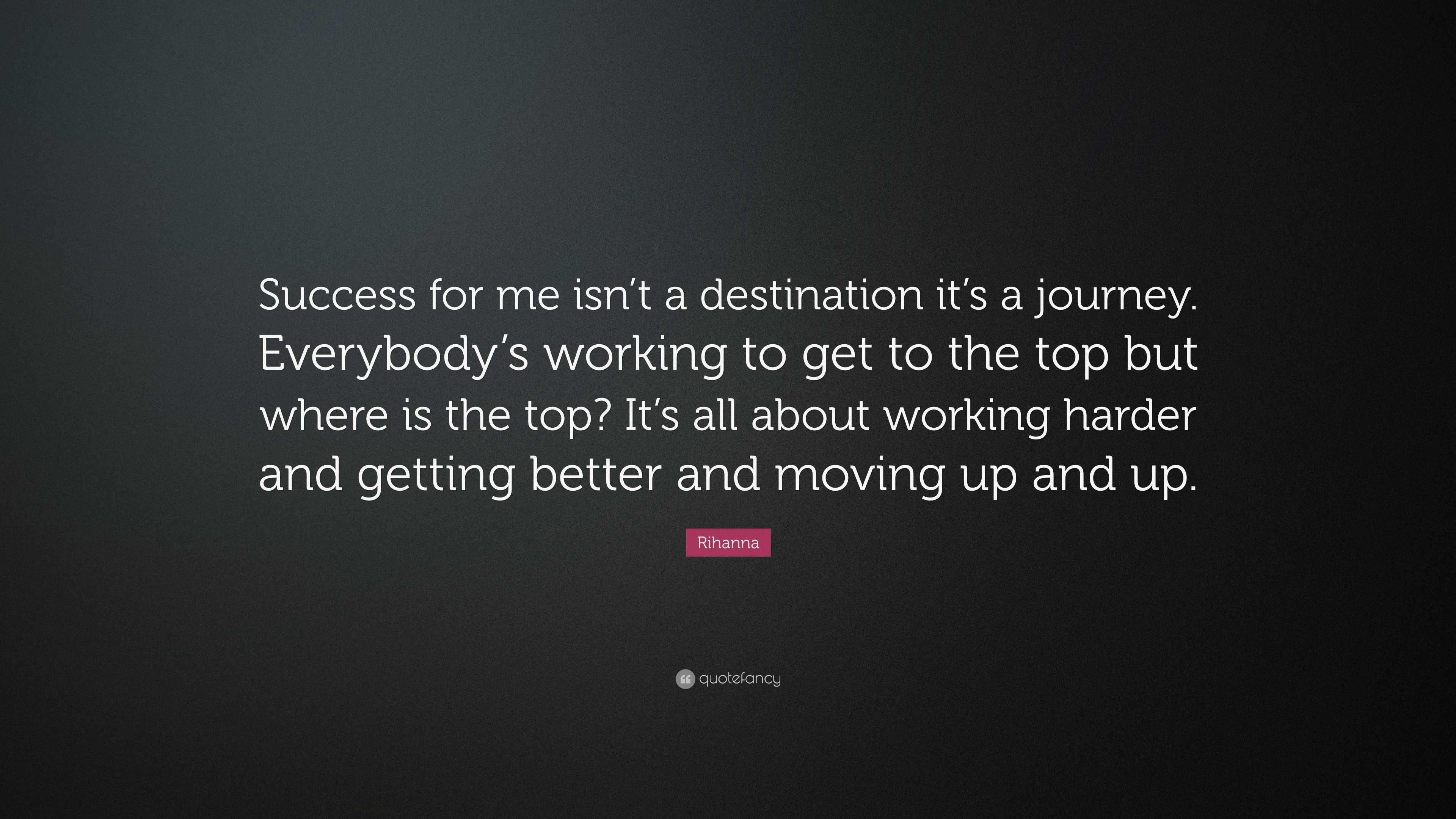 Rihanna Quote: “Success for me isn’t a destination it’s a journey ...