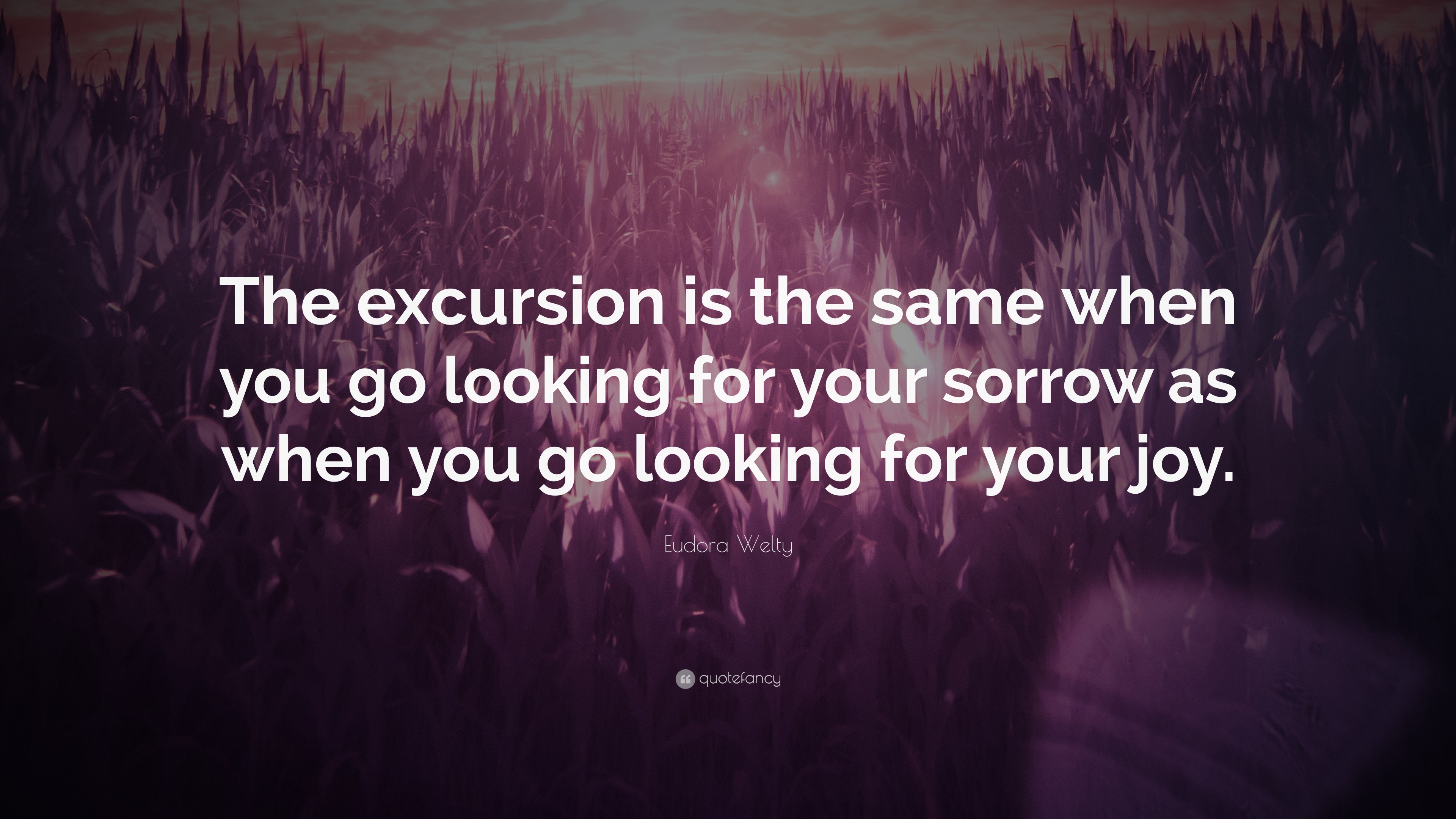 Eudora Welty Quote: “The excursion is the same when you go looking for ...