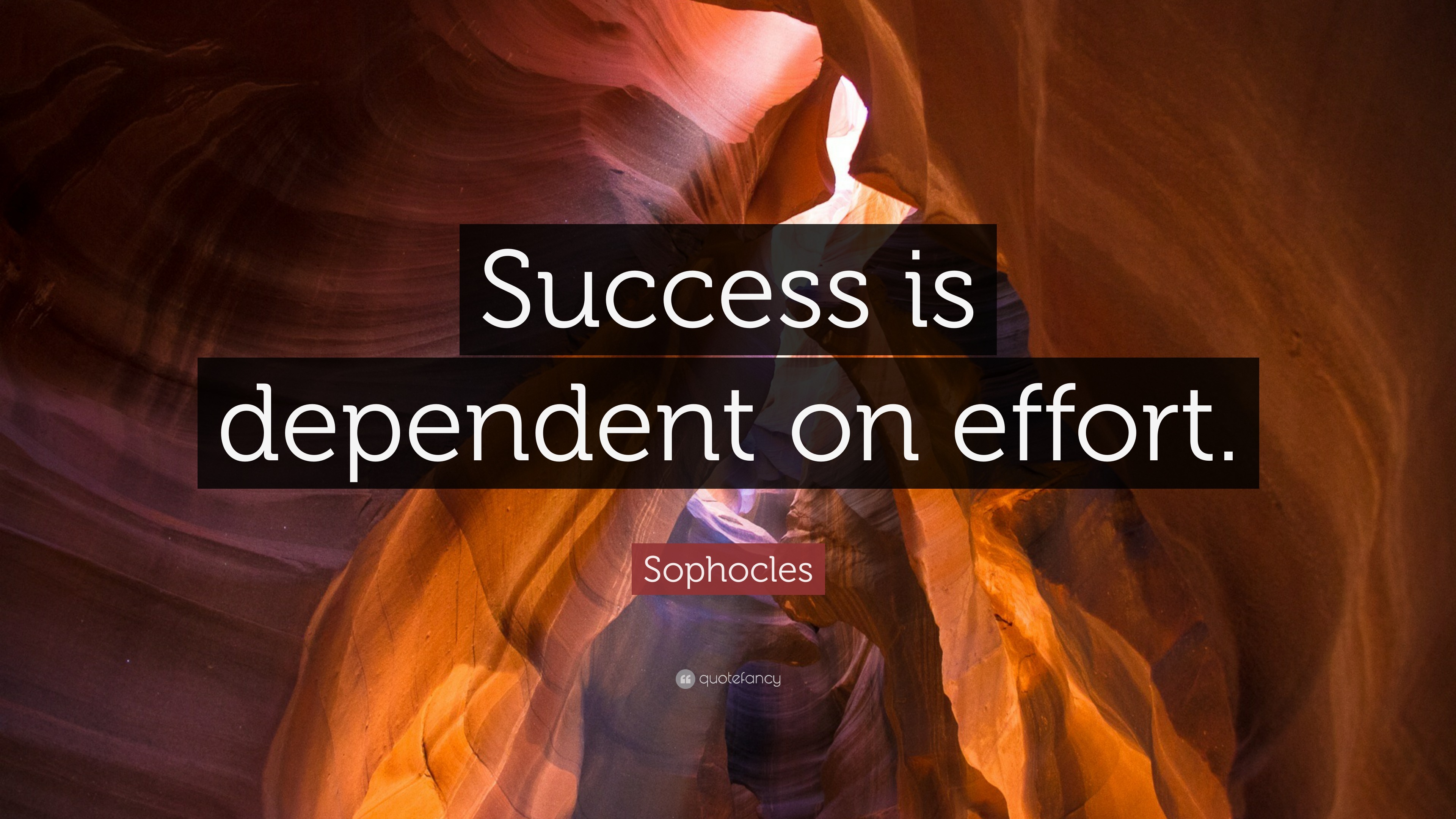 Sophocles Quote: “Success is dependent on effort.”