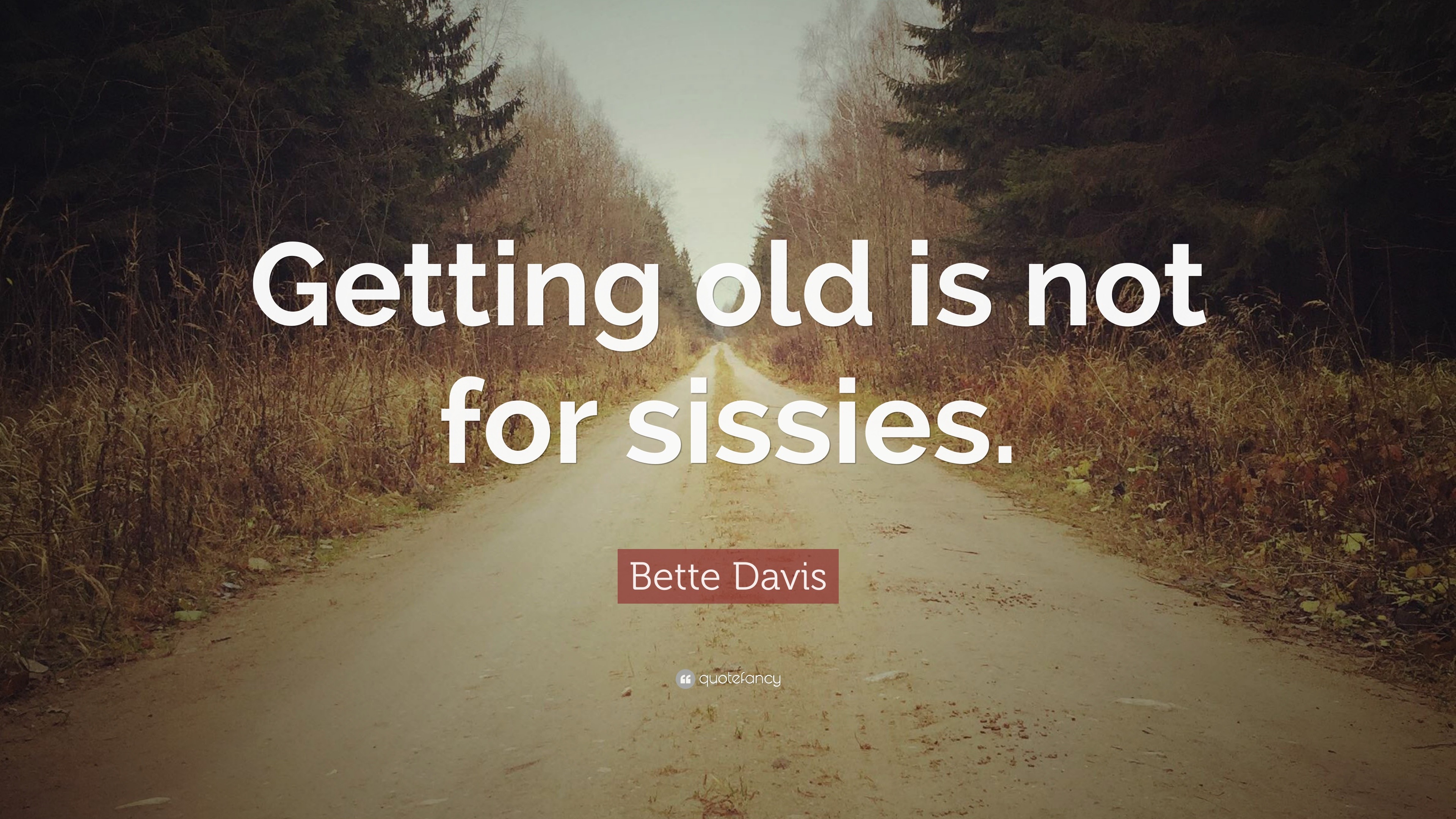 Bette Davis Quote “Getting old is not for sissies.”