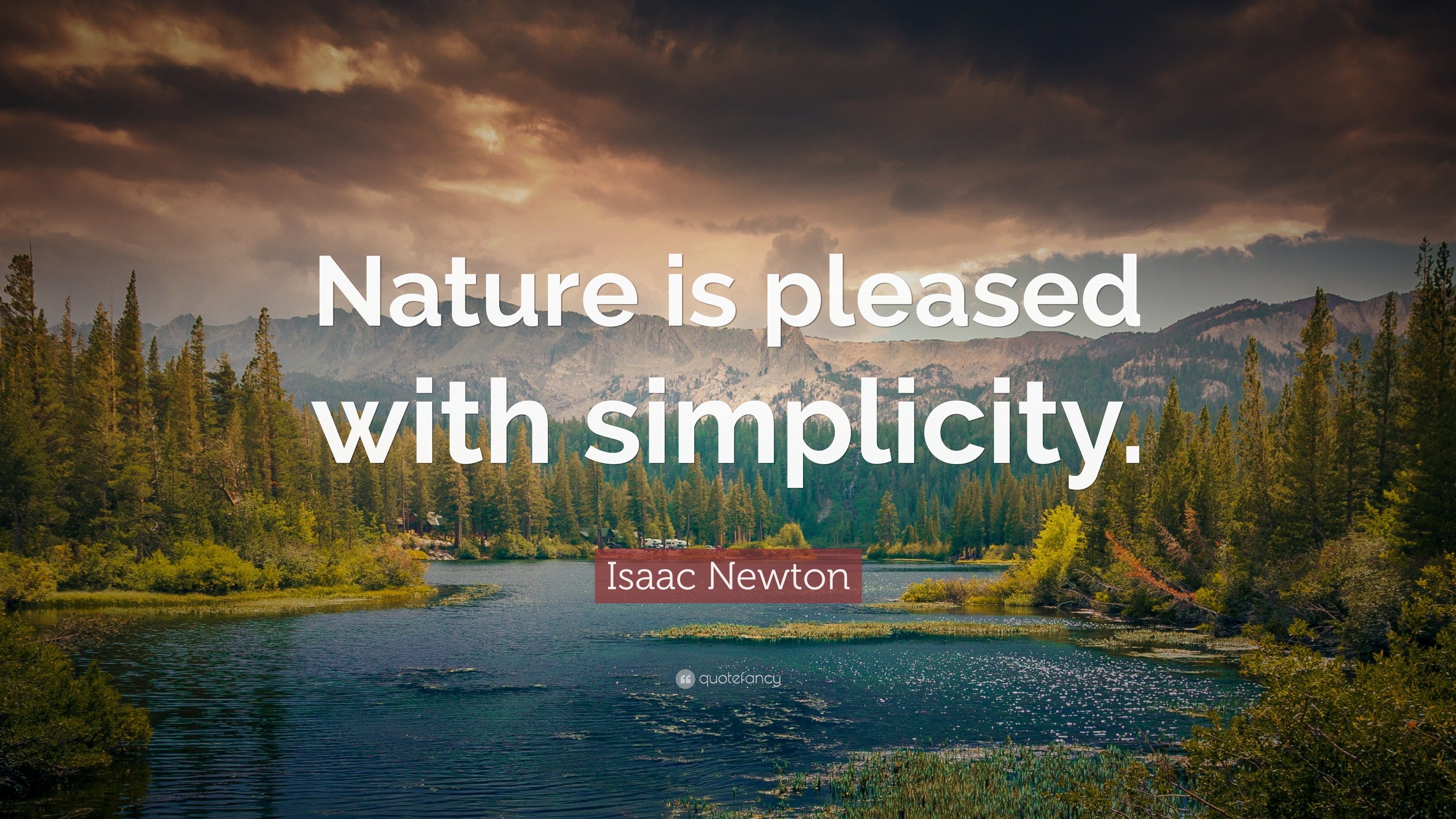 fra nu af Spekulerer Staple Isaac Newton Quote: “Nature is pleased with simplicity.”