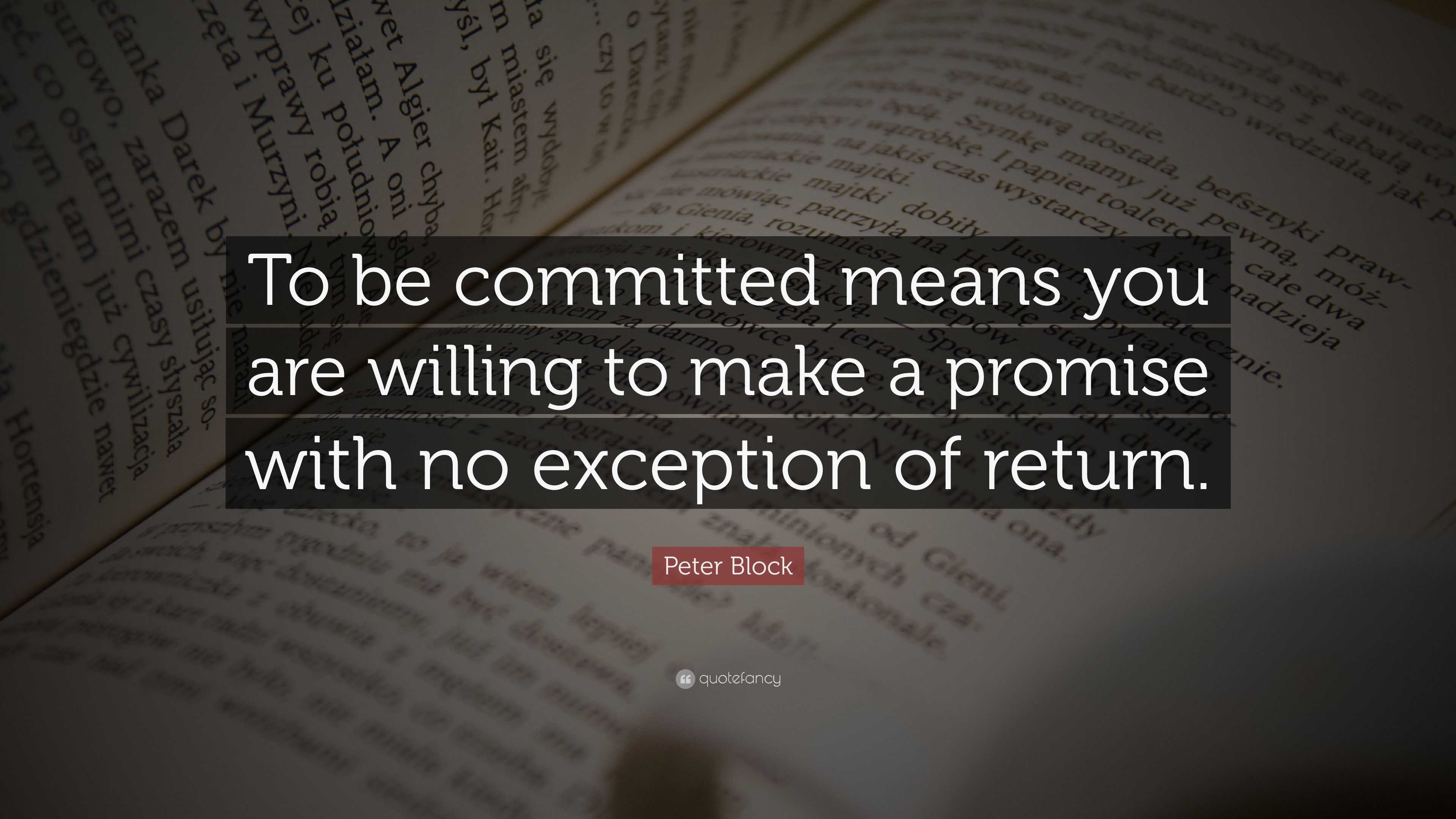 being committed