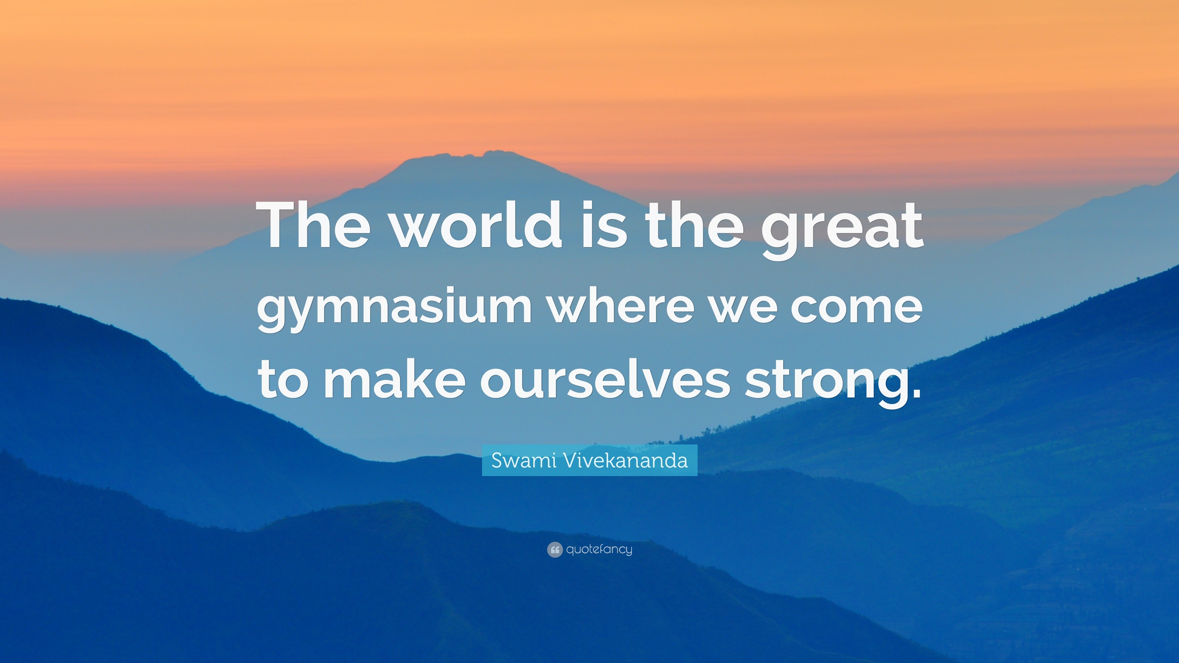 Swami Vivekananda Quote ???The world is the great gymnasium where we