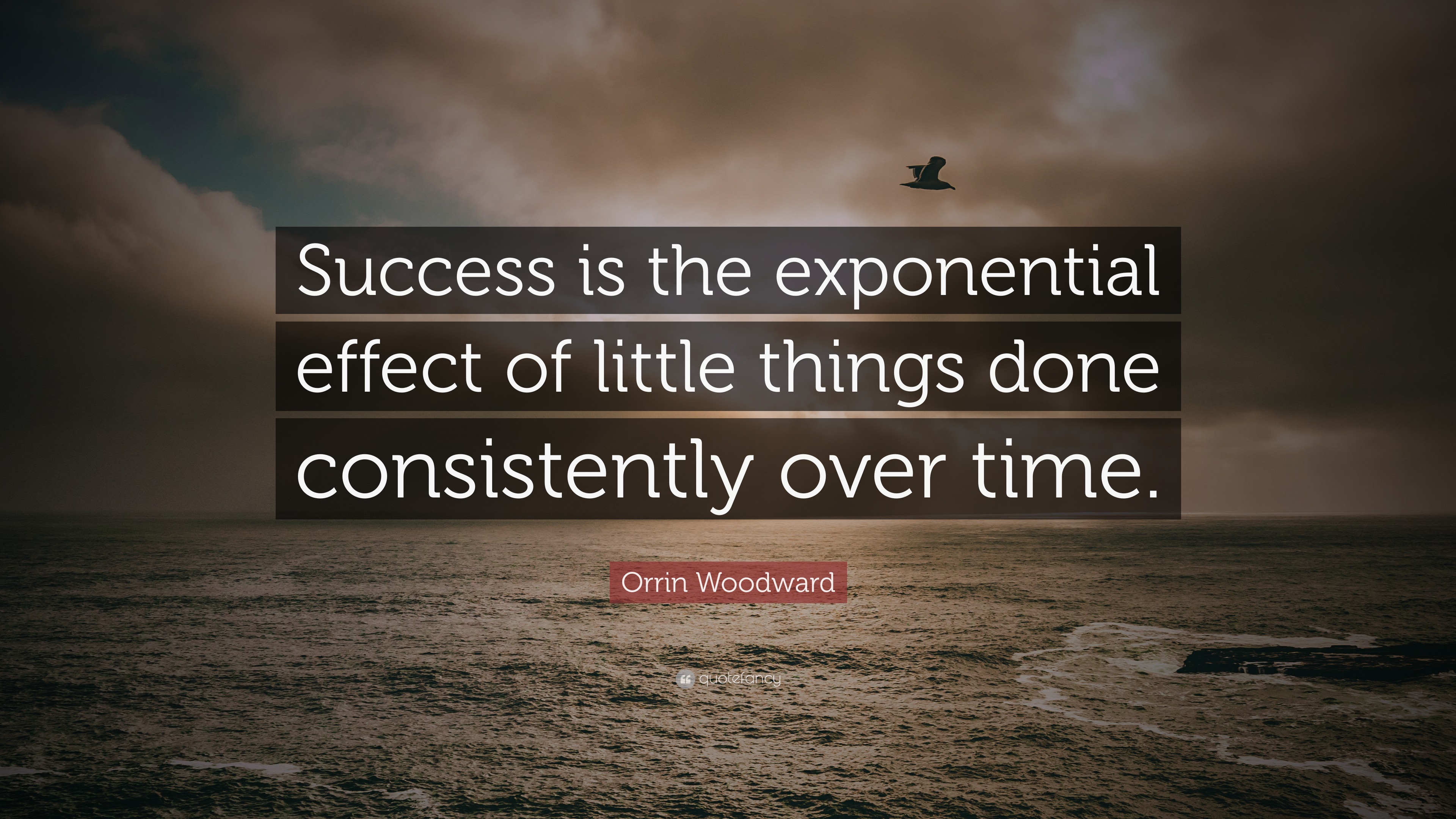 Orrin Woodward Quote: “Success is the exponential effect of little ...