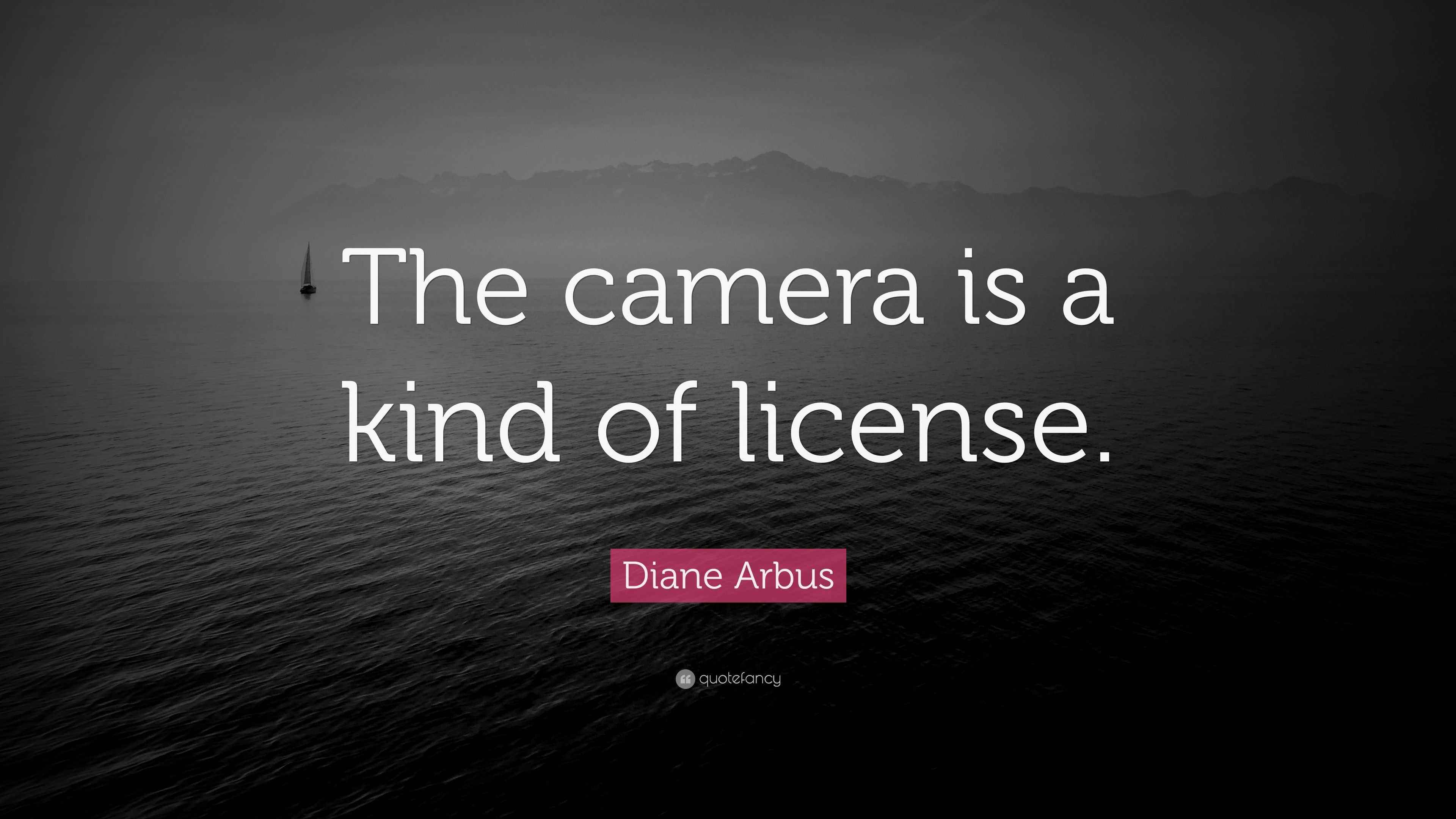 Diane Arbus Quote The Camera Is A Kind Of License 