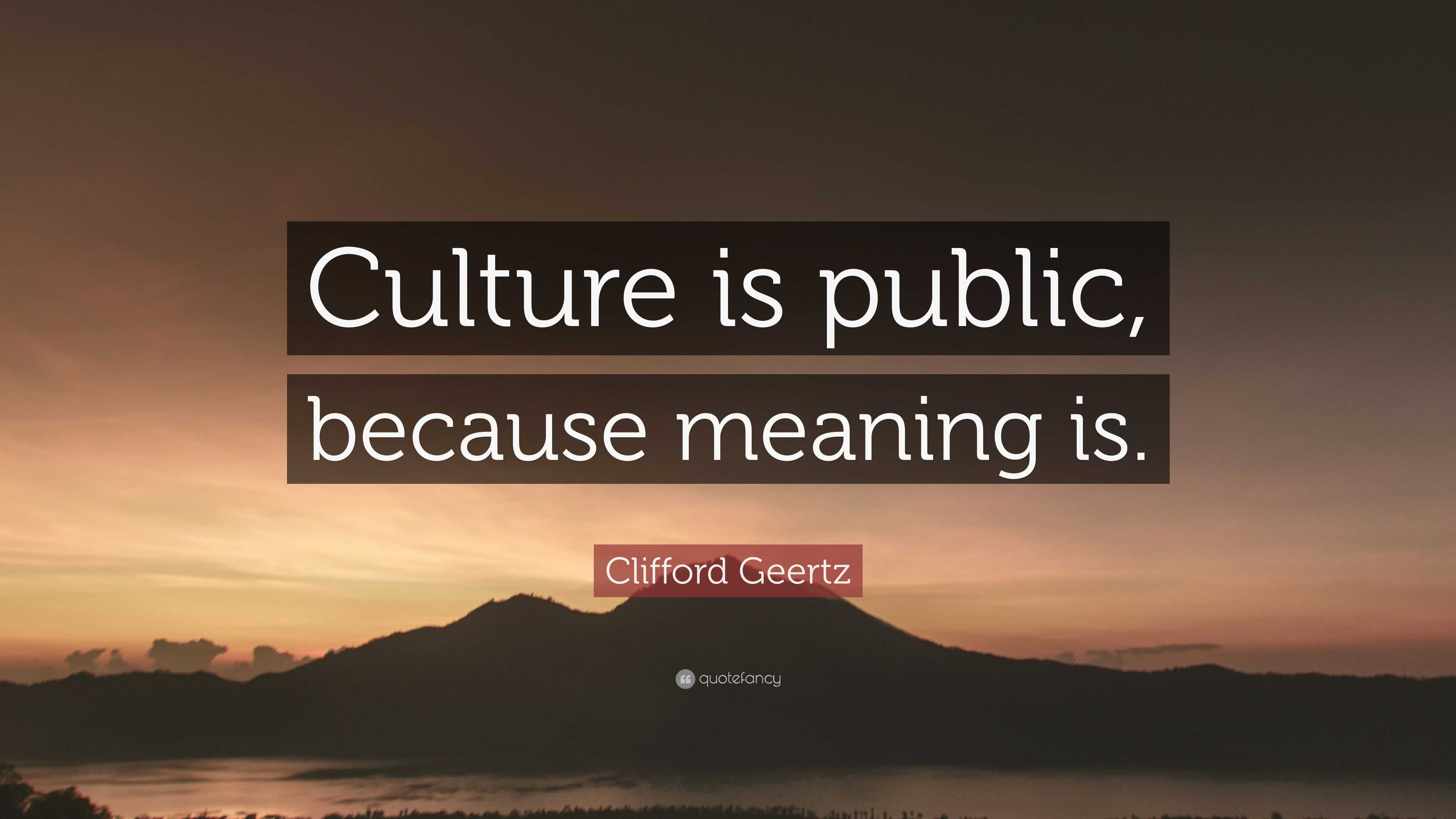 the interpretation of cultures by clifford geertz summary