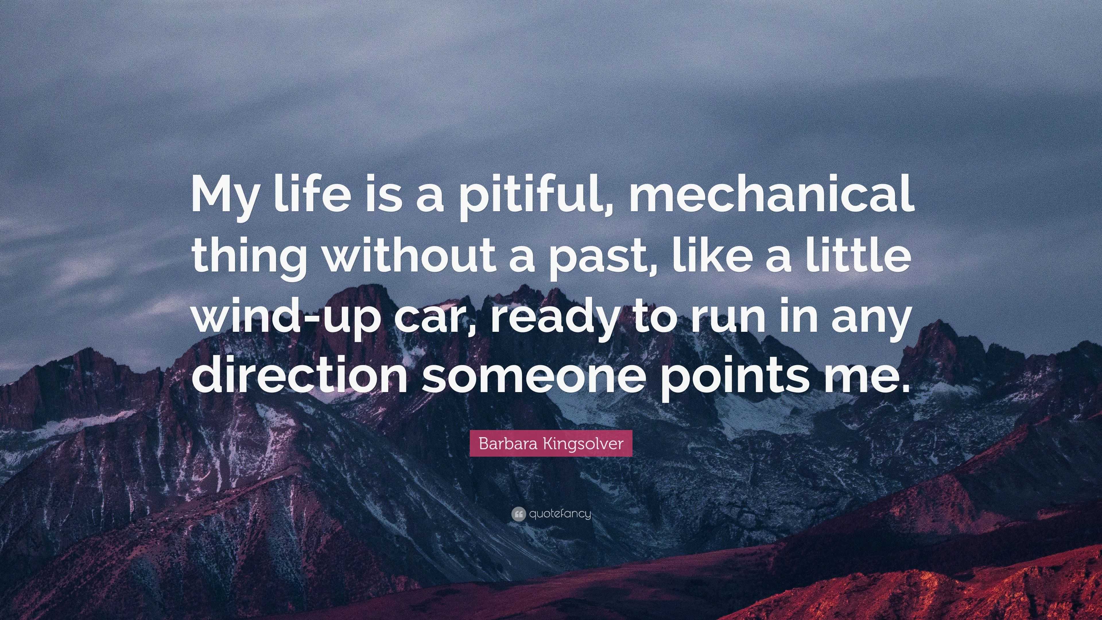 Barbara Kingsolver Quote “My life is a pitiful mechanical thing without a past
