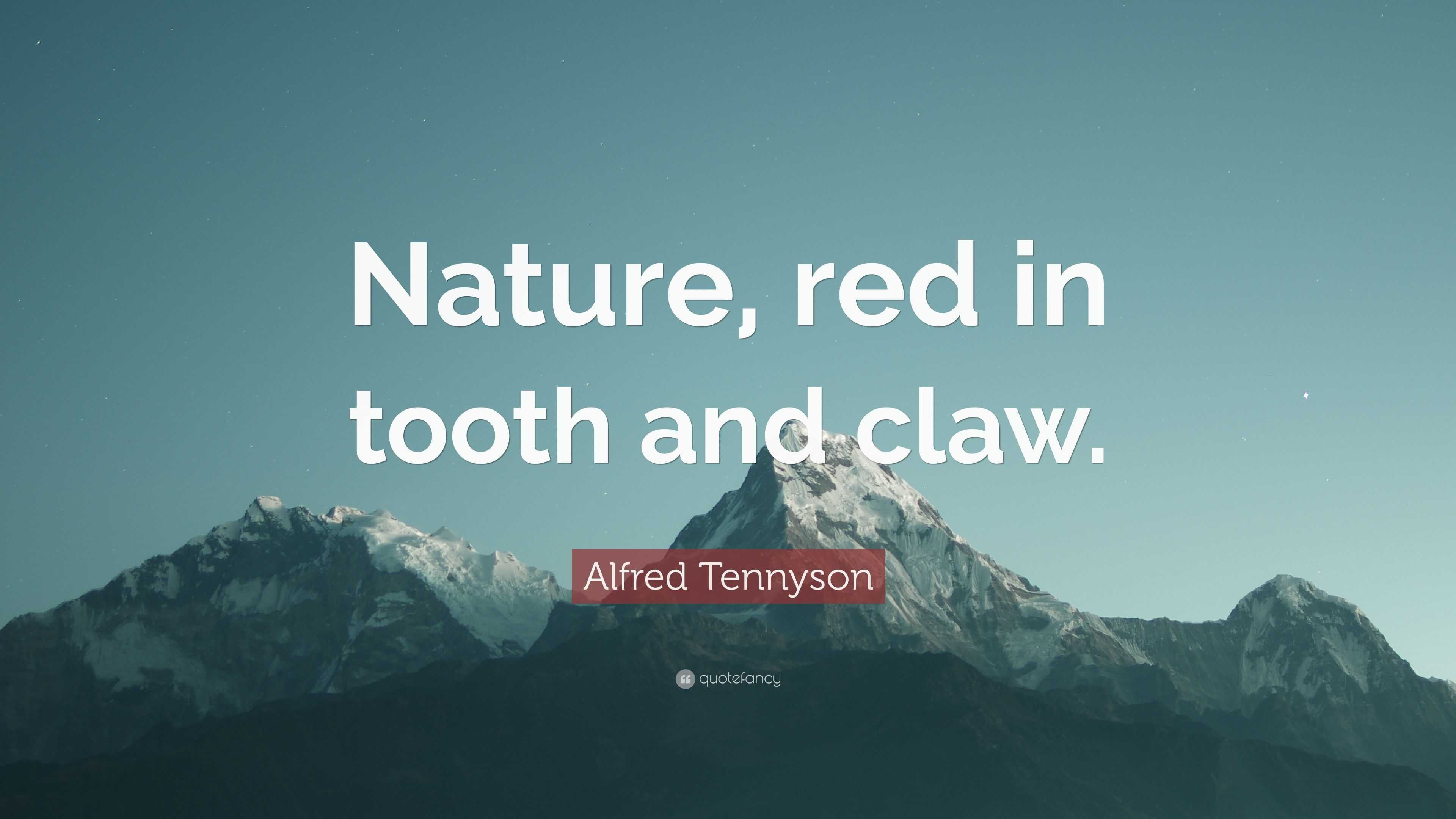 Alfred Tennyson Quote: “Nature, red in tooth and