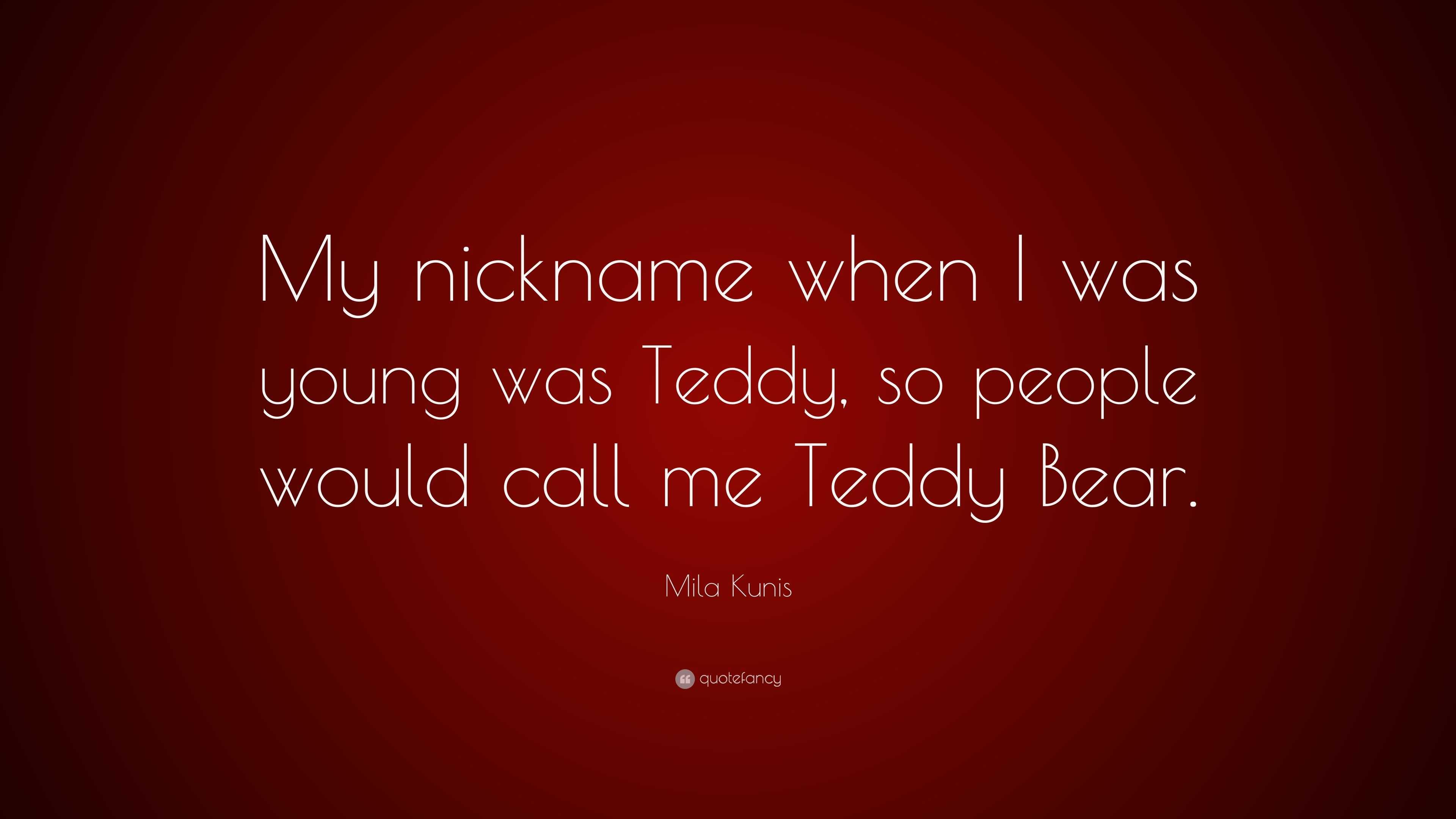 nickname for teddy
