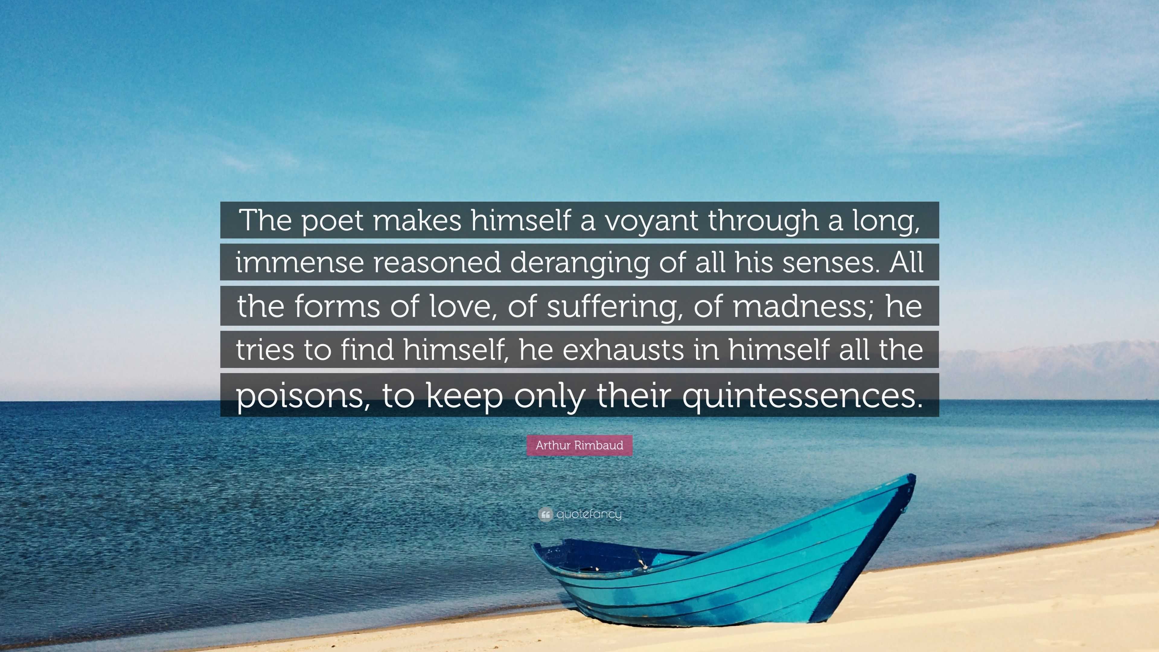 Arthur Rimbaud Quote: “The poet makes himself a voyant through a long ...