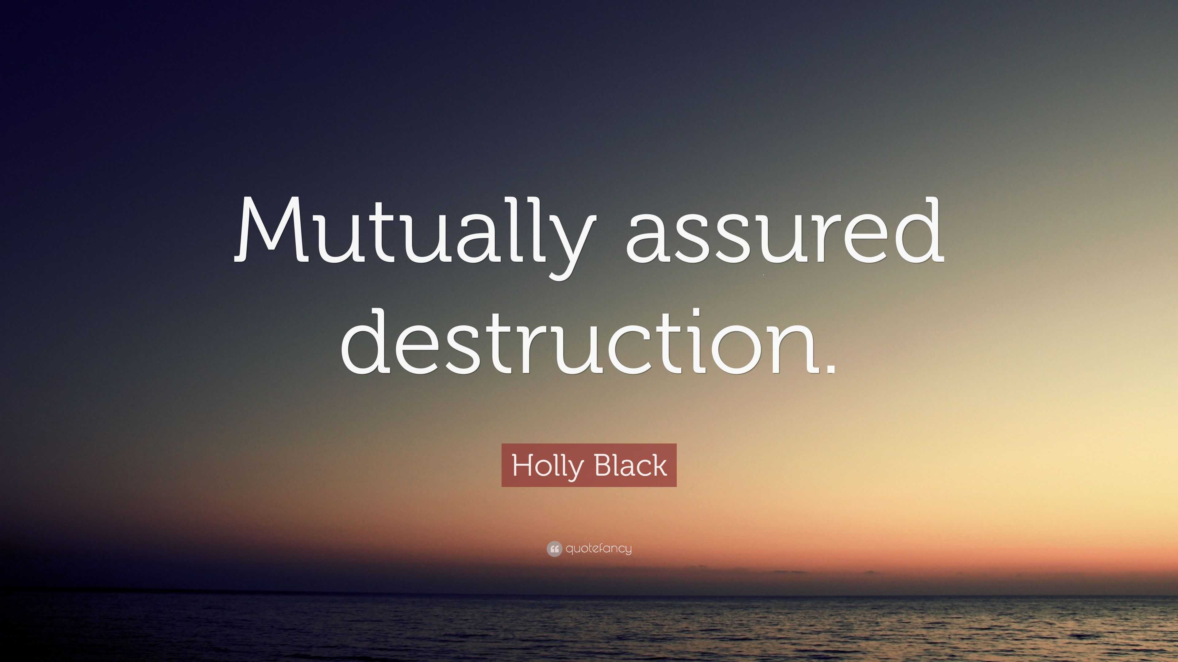 Holly Black Quote: “Mutually Assured Destruction.”