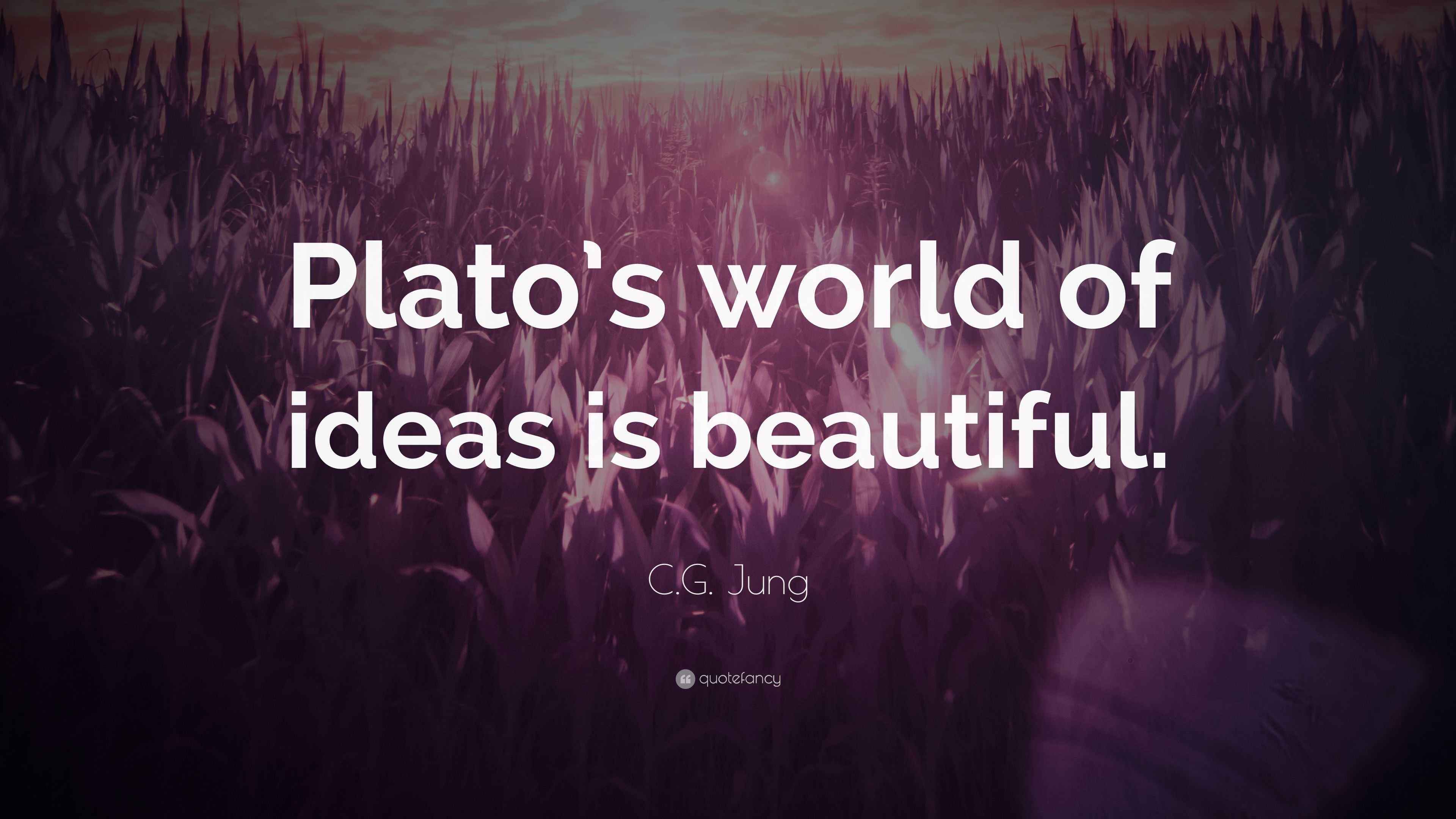 C.G. Jung Quote “Plato’s world of ideas is beautiful.”
