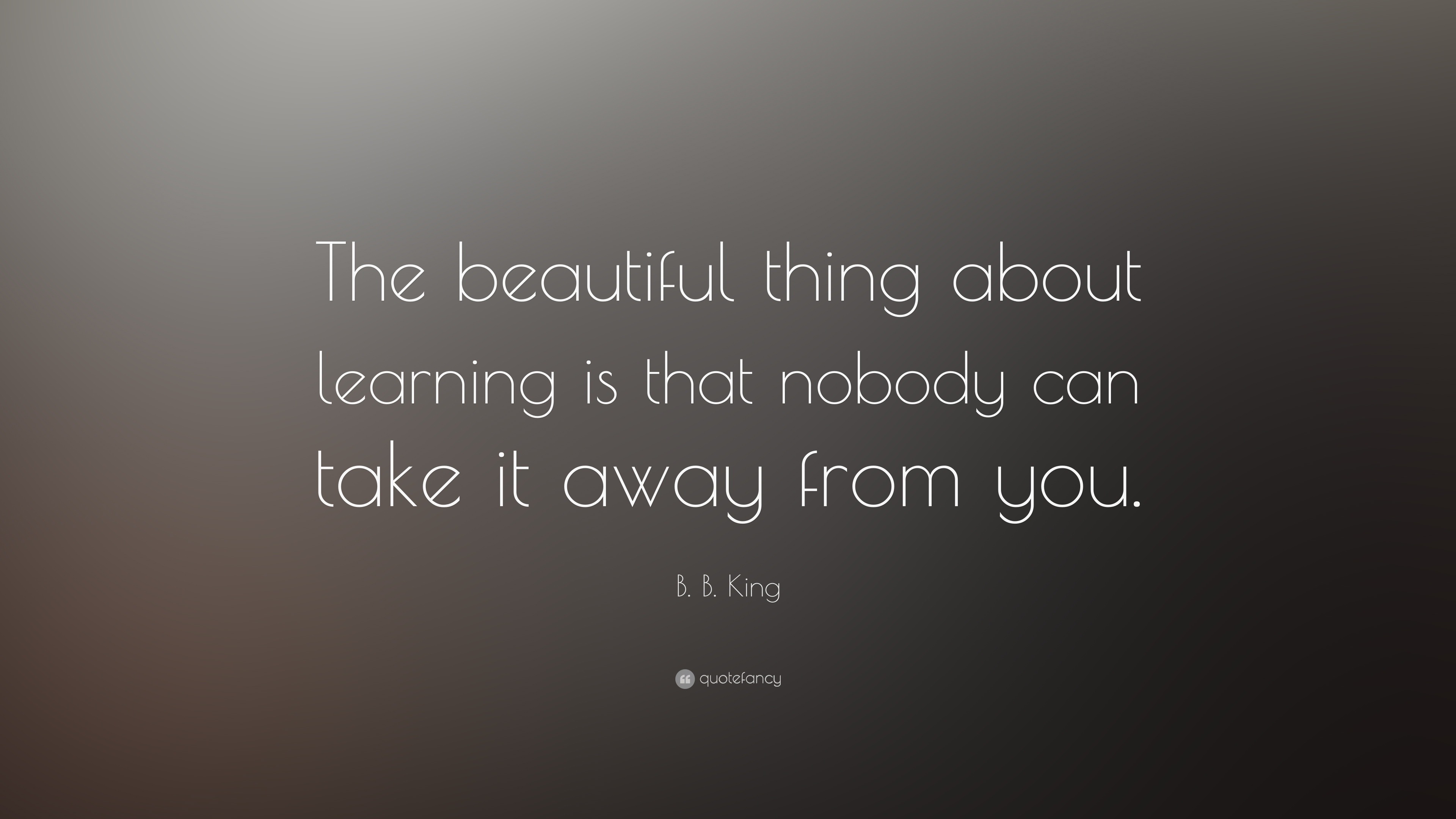 “The Beautiful Thing About Learning Is That Nobody Can Take It Away ...